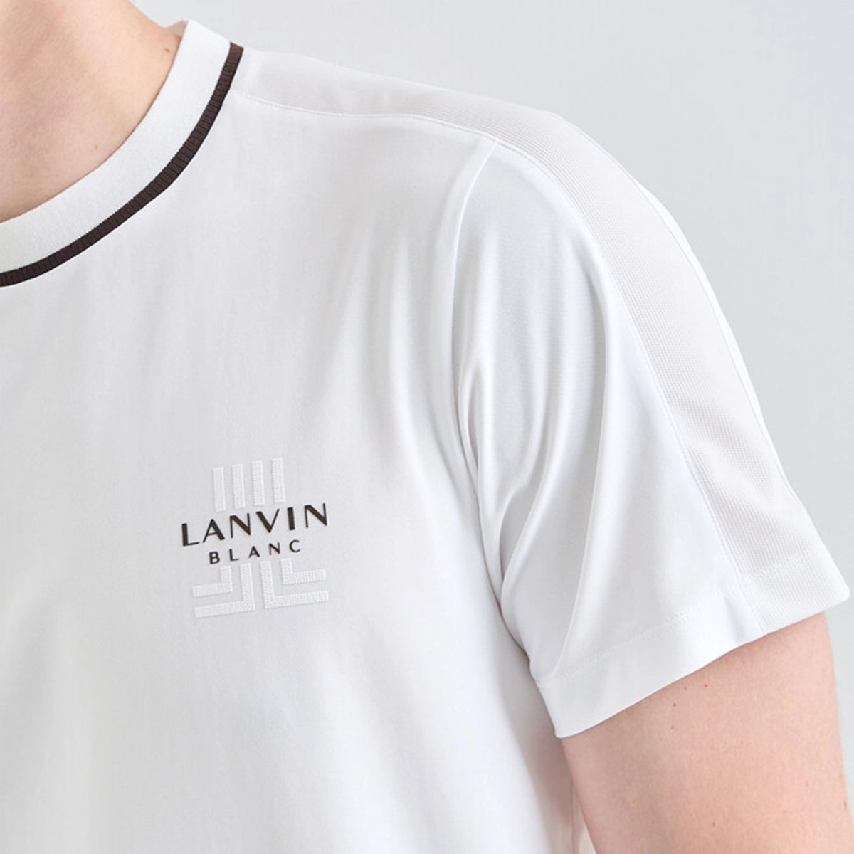 Men's Texture-Block Polo - Off White - Erthe Golf