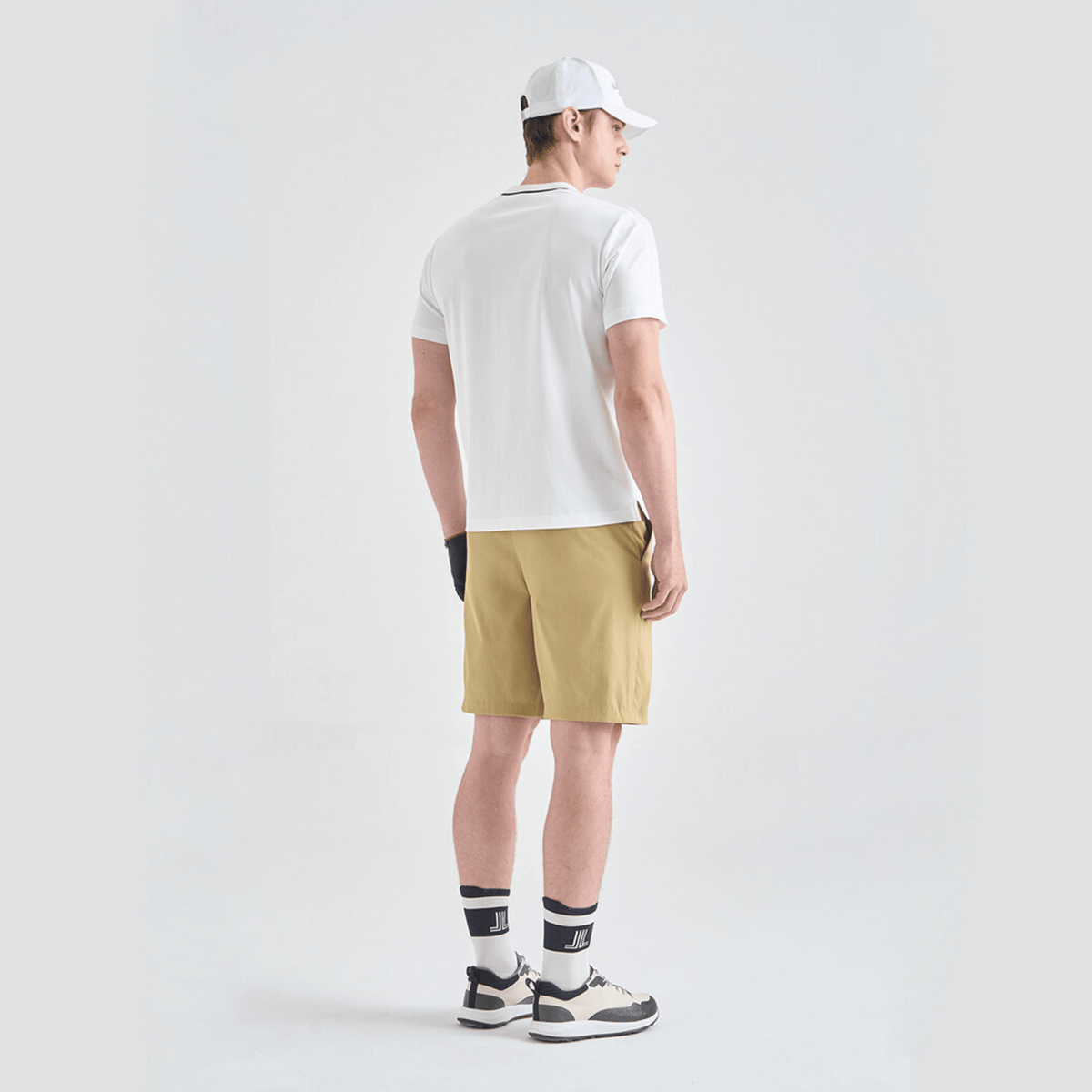 Men's Texture-Block Polo - Off White - Erthe Golf