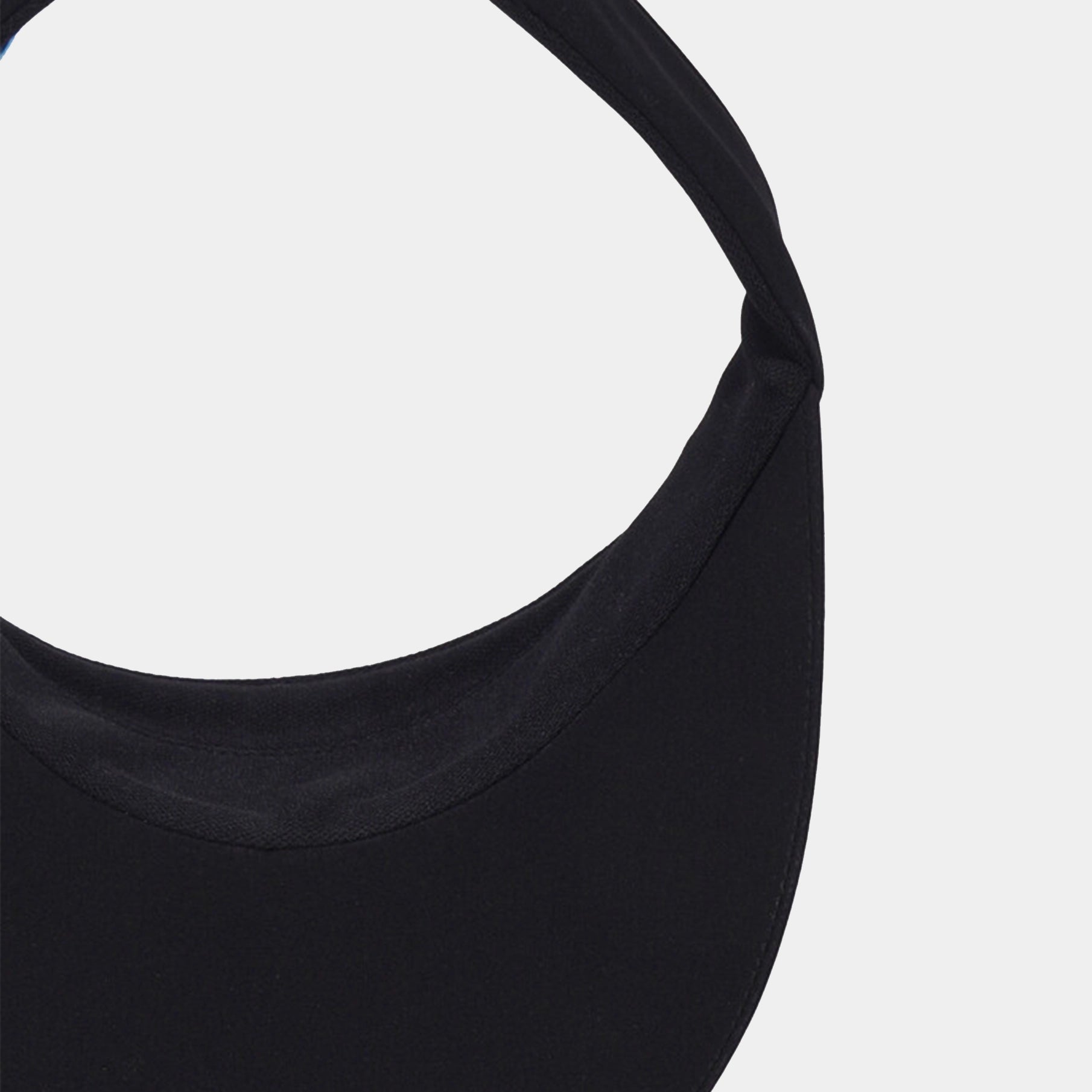 Black visor on a white background