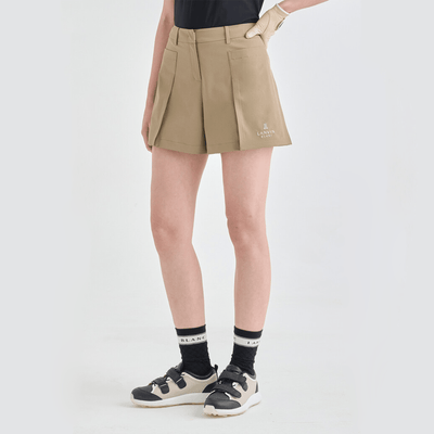 Women's Flap Pocket Shorts - Khaki Beige - Erthe Golf