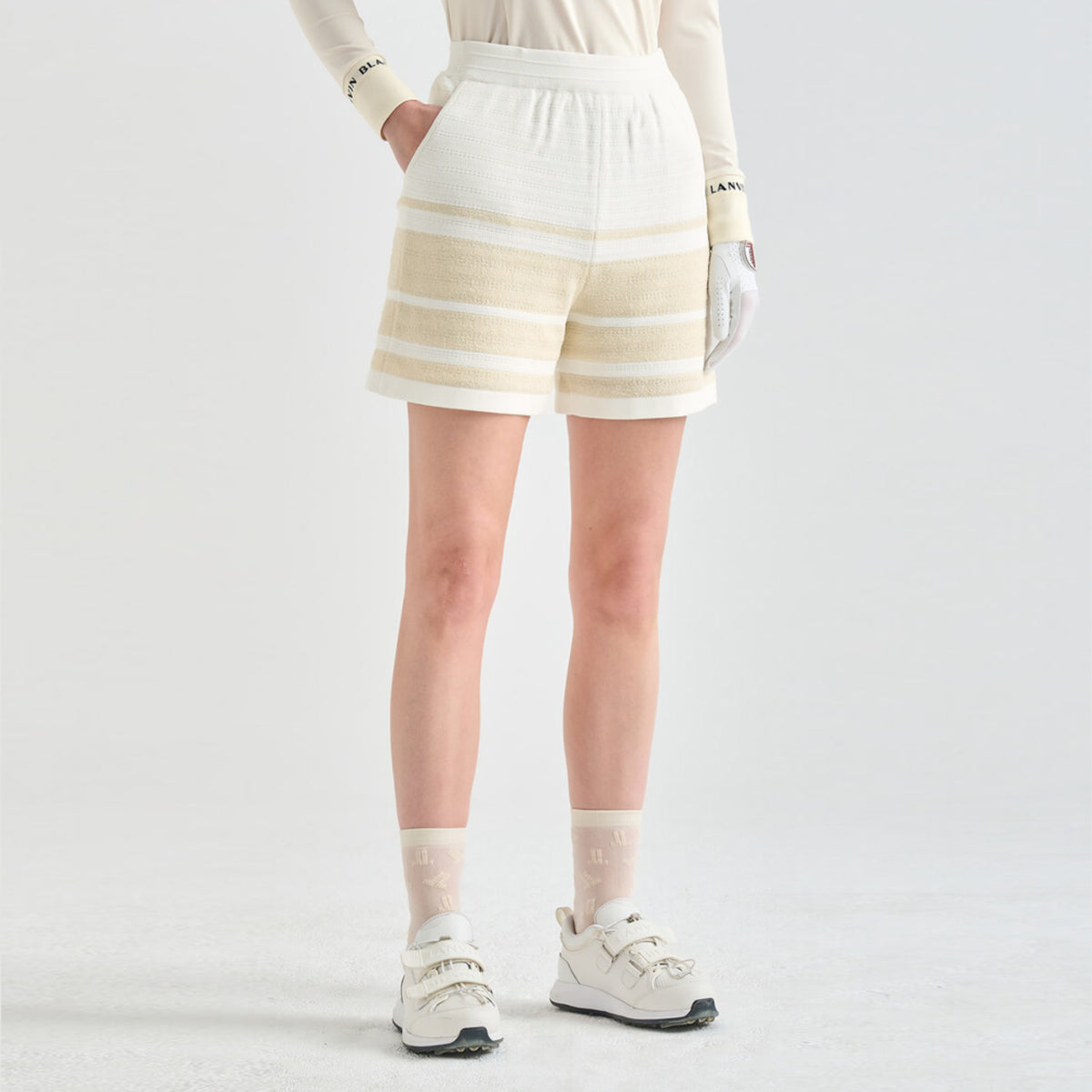 Women's Shorts - Oatmeal - Erthe Golf