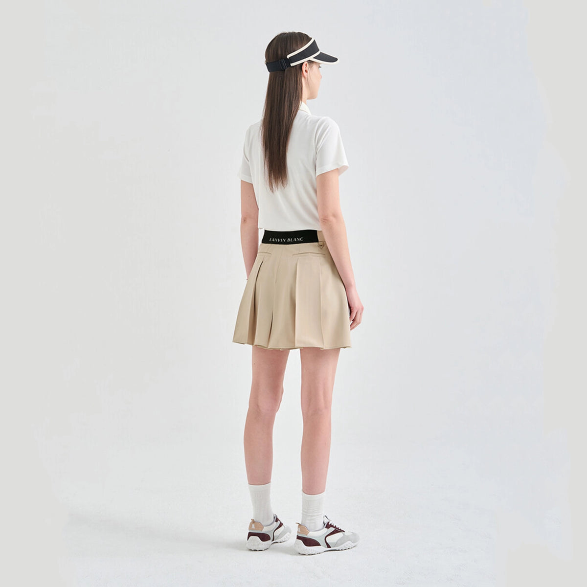 Women's Stretch Collar Polo - Off White - Erthe Golf