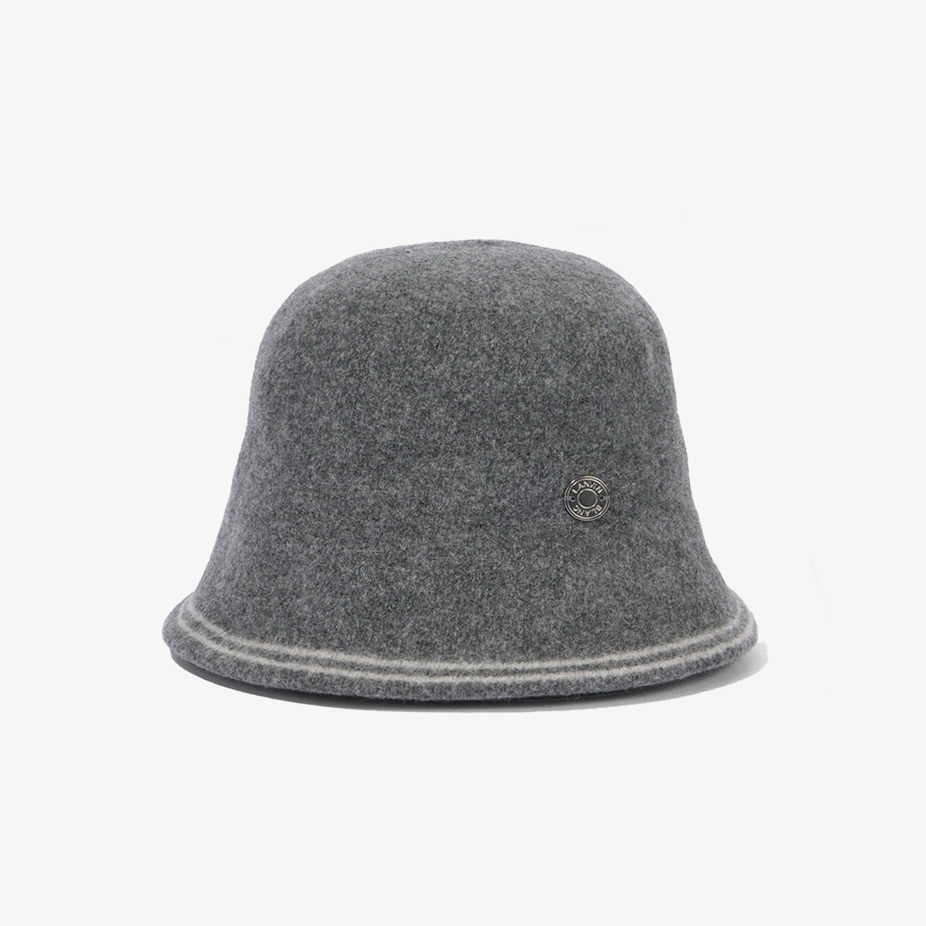 Gray bucket hat on a white background