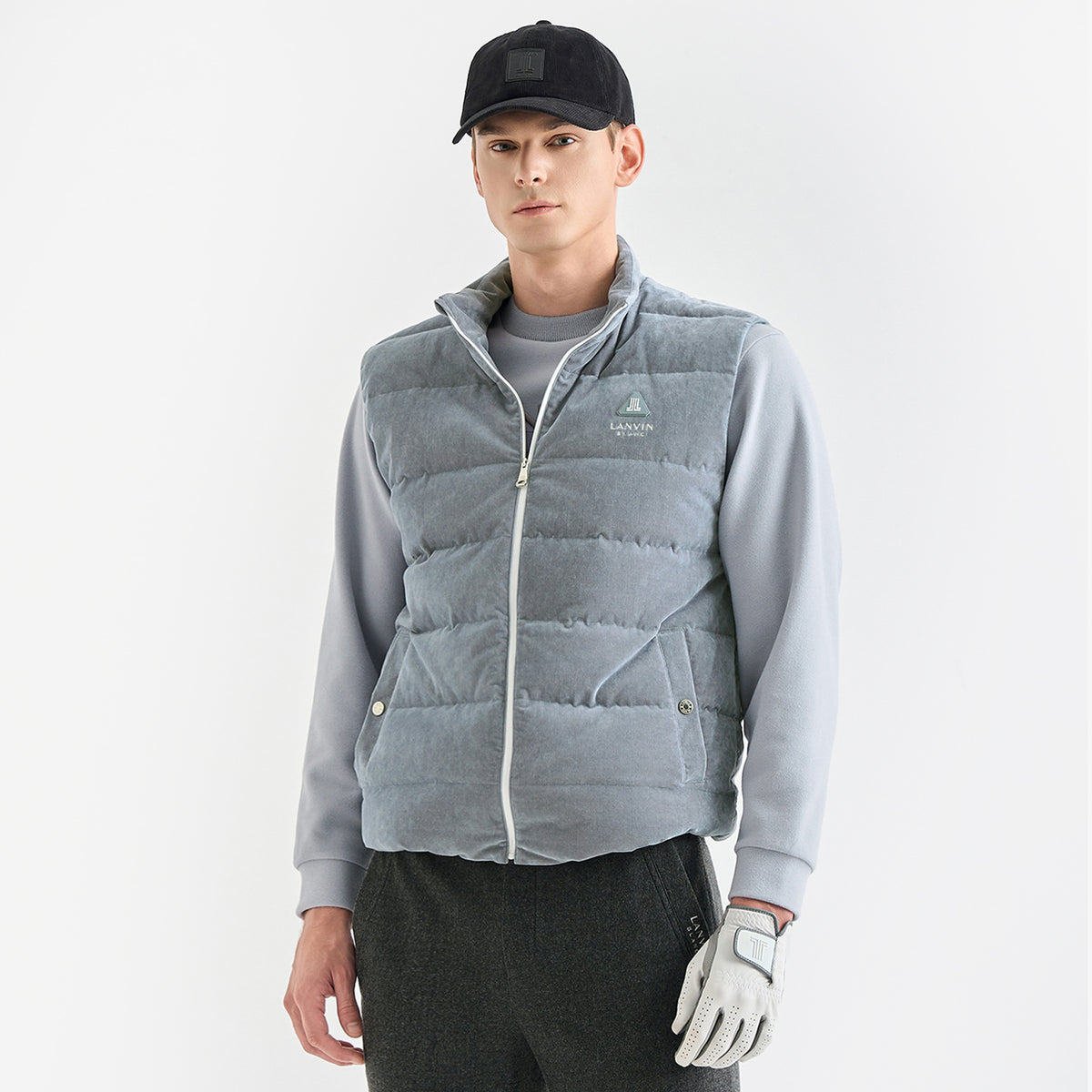 Lanvin Blanc Men's Vest - Smoke Blue - Erthe Golf