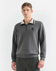 Lanvin Blanc Men's Zip Sweater - Charcoal Grey - Erthe Golf