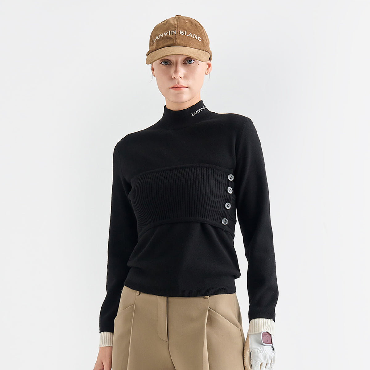 Lanvin Blanc Women's Sweater - Black - Erthe Golf