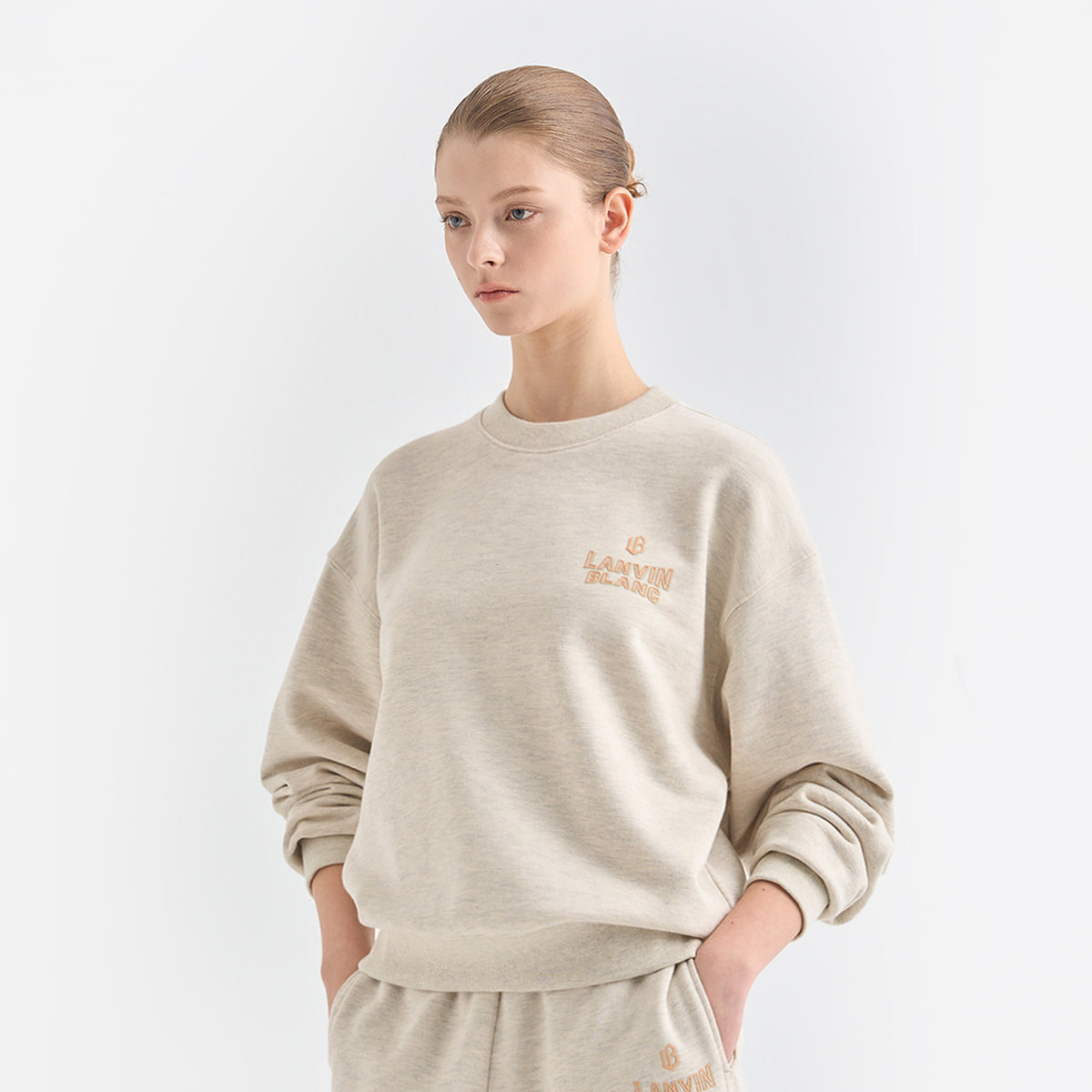 Lanvin Blanc Women's Sweatshirt - Oatmeal - Erthe Golf