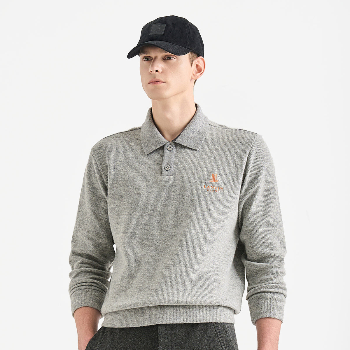 Lanvin Blanc Men's Sweater - Grey - Erthe Golf