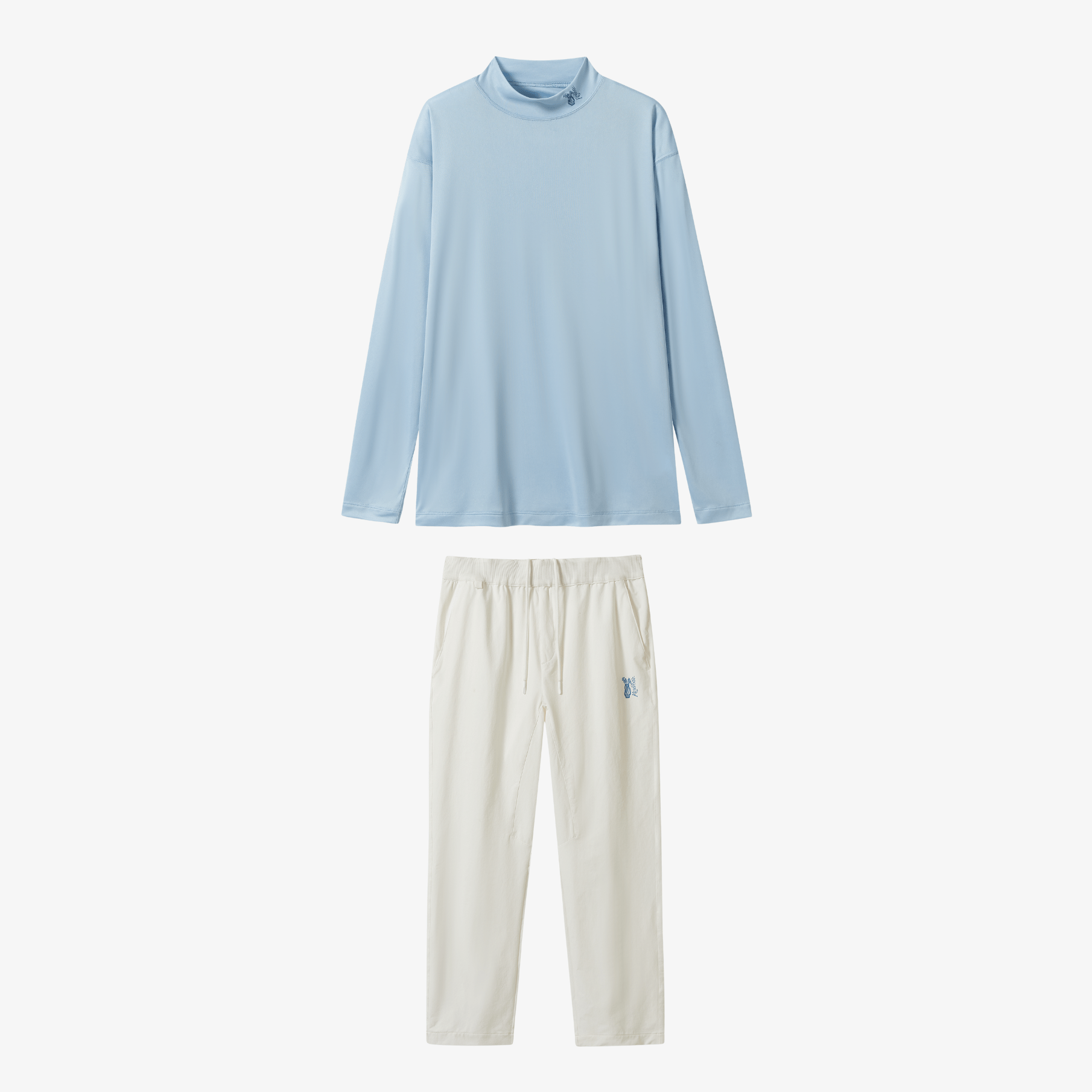 Keypote Men T-shirt Pants Set - Light Blue/White - Erthe Golf