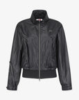 Women's Glossy Sleeve Jacket - Black - Erthe Golf