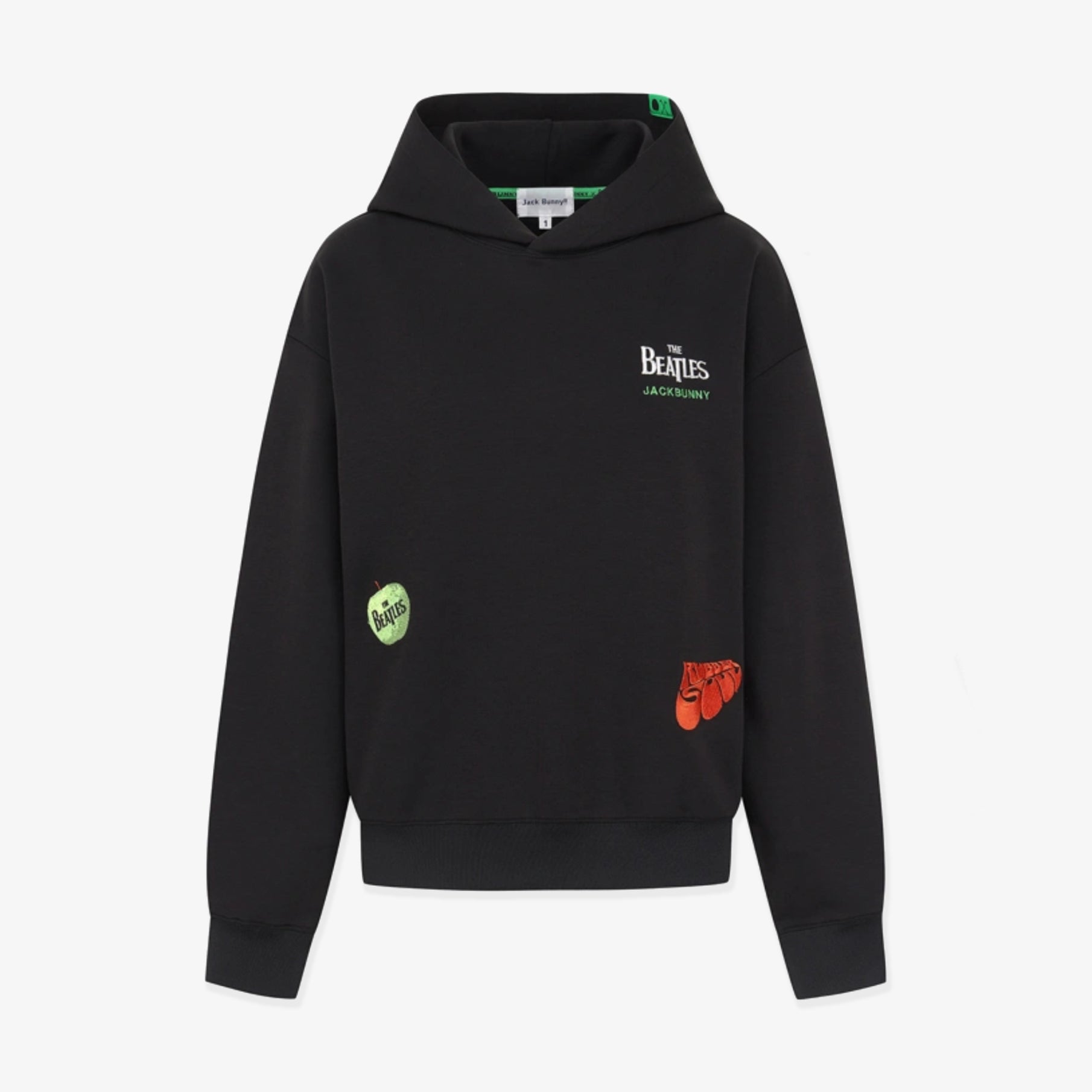 Women's Jack Bunny Beatles Hooded T-Shirt - Black - Erthe Golf