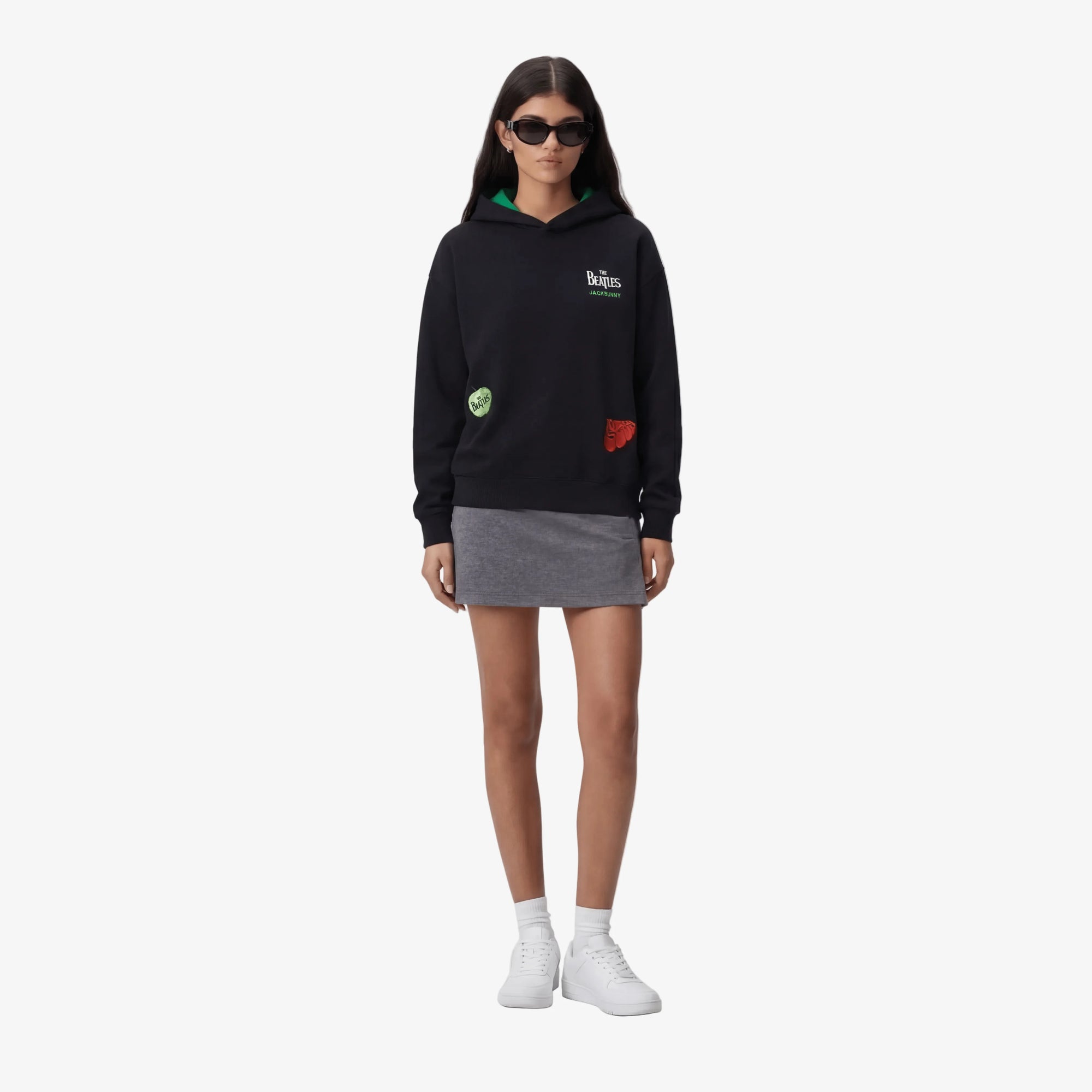 Women's Jack Bunny Beatles Hoodie - Black - Erthe Golf