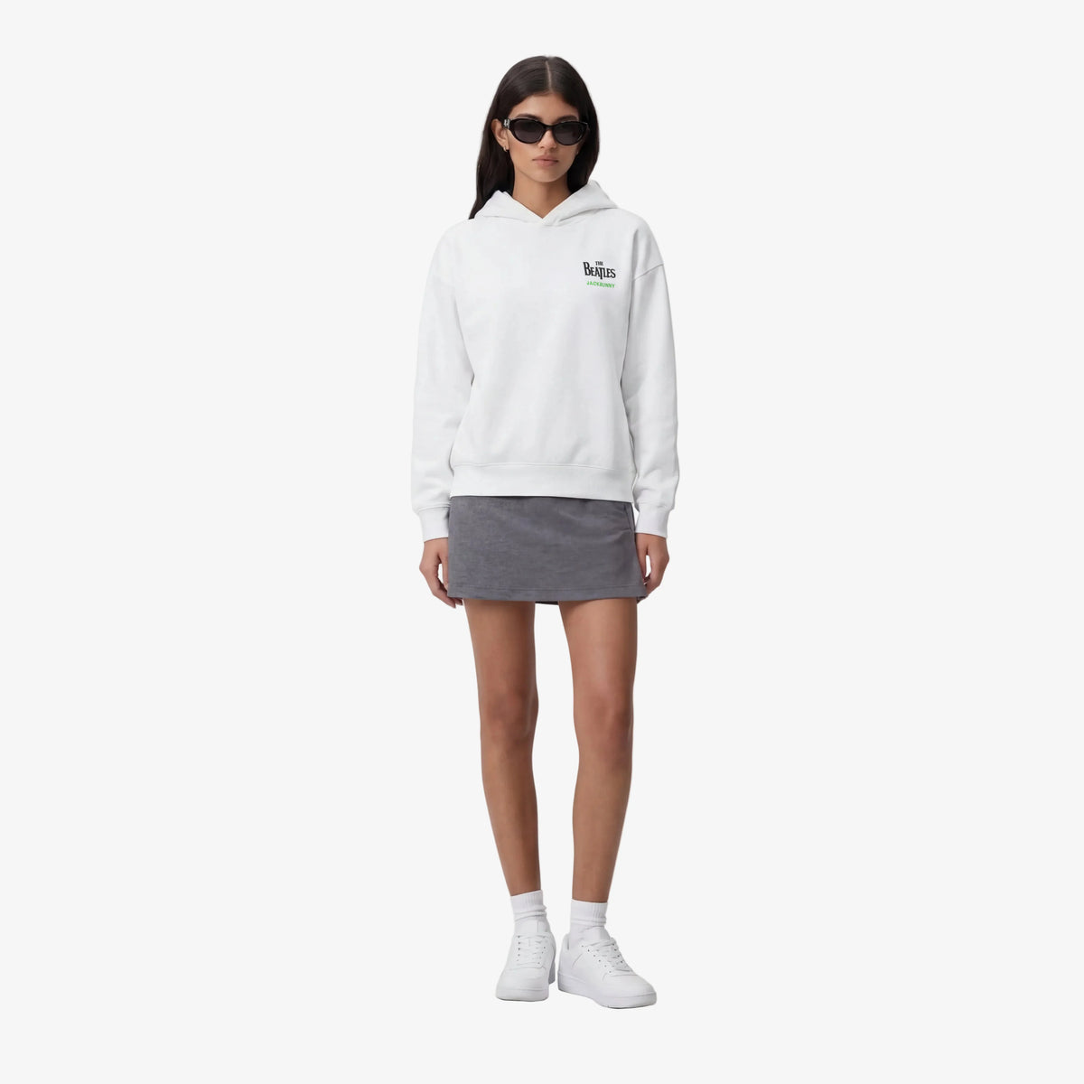 Women's Jack Bunny Beatles Hoodie - White - Erthe Golf
