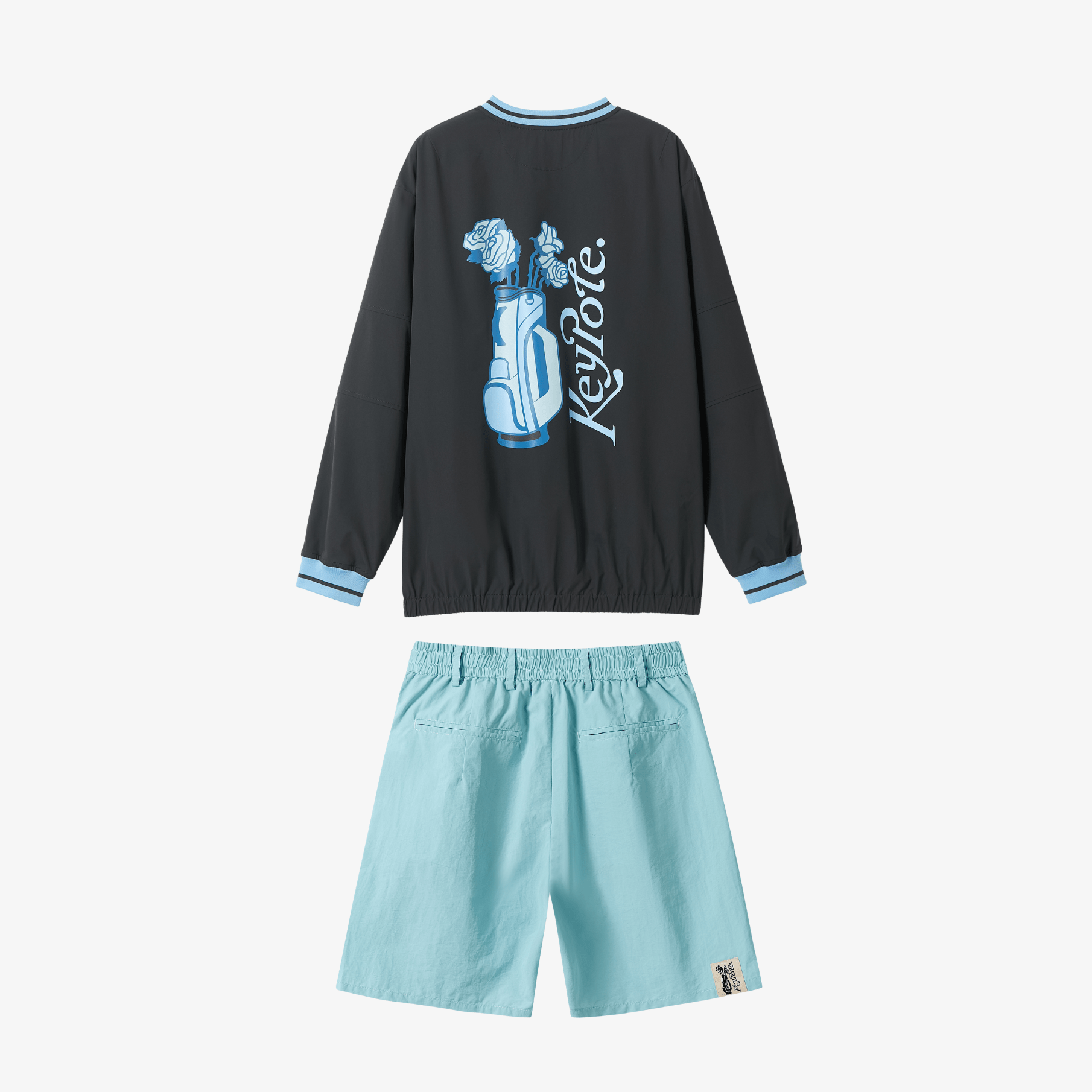 Keypote Men Pullover Shorts Set - Blue - Erthe Golf