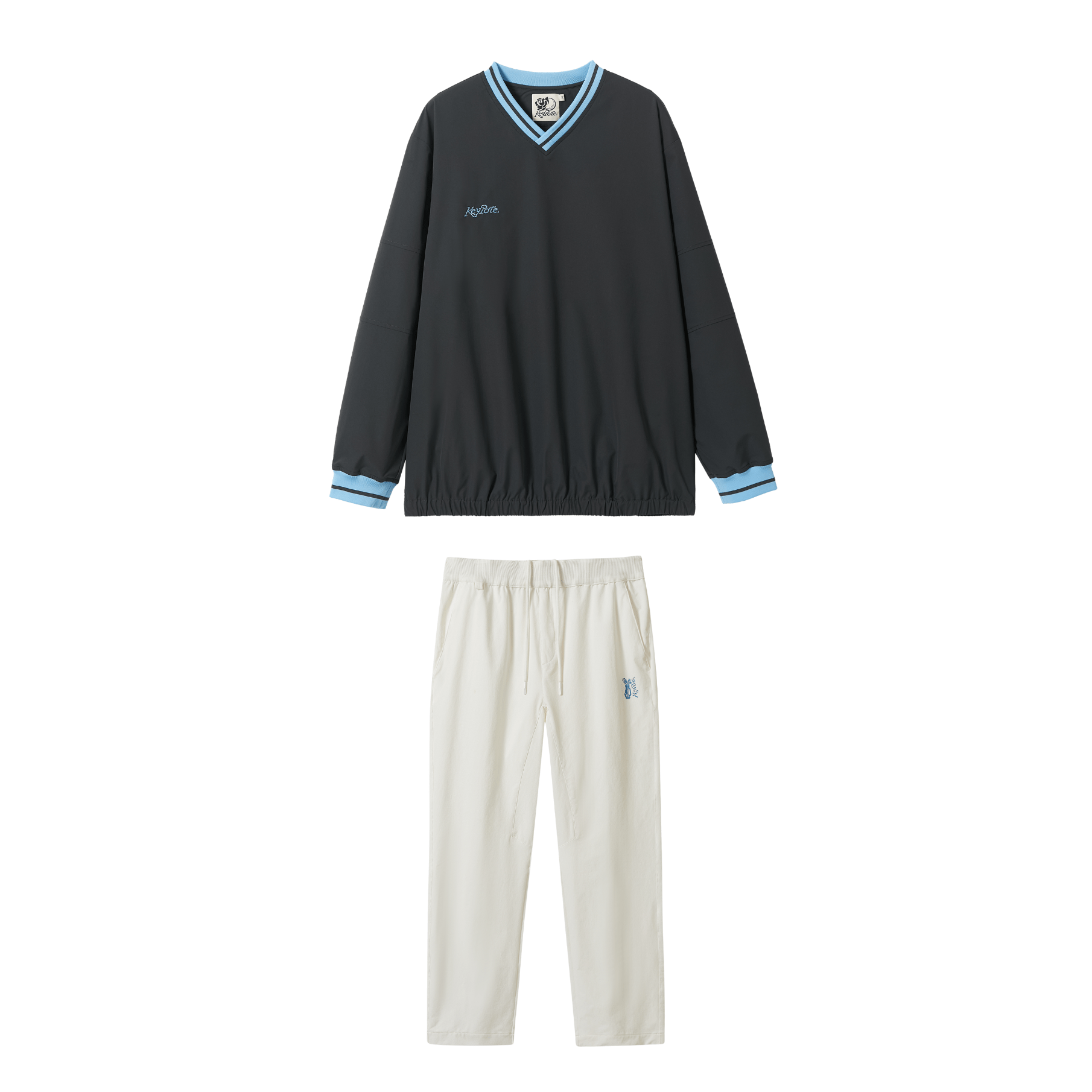 Keypote Men Pullover Pants Set - Blue/White - Erthe Golf