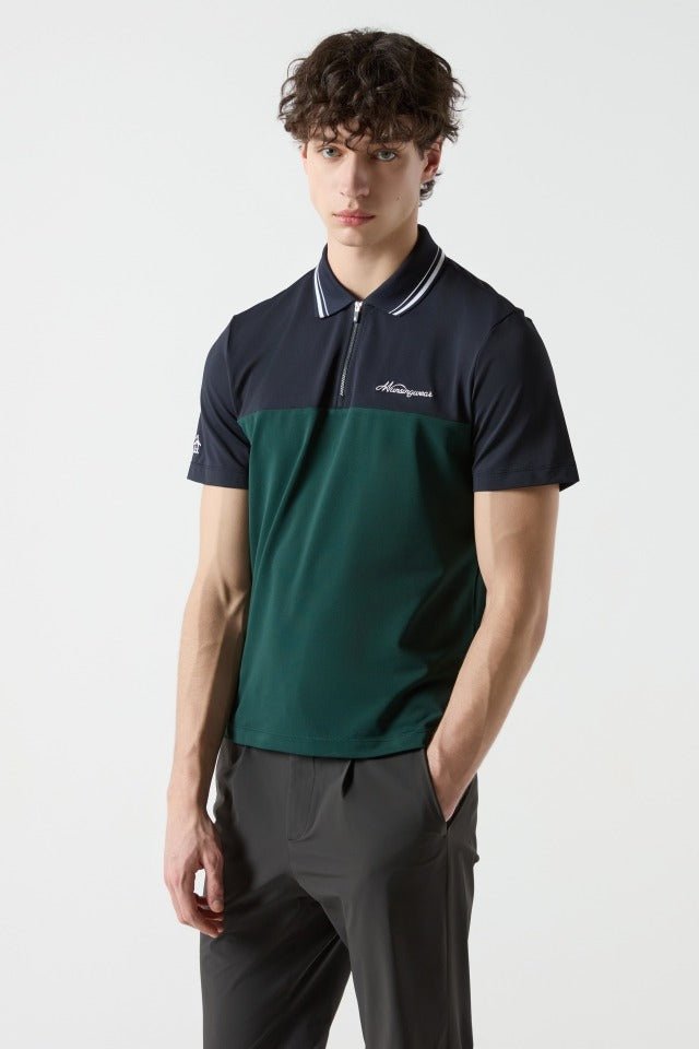 Munsingwear Men's Color - Block Polo - Dark Navy - Erthe Golf