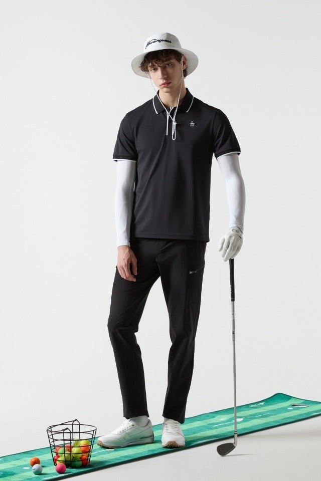 Munsingwear Men's Stretch Polo - Black - Erthe Golf
