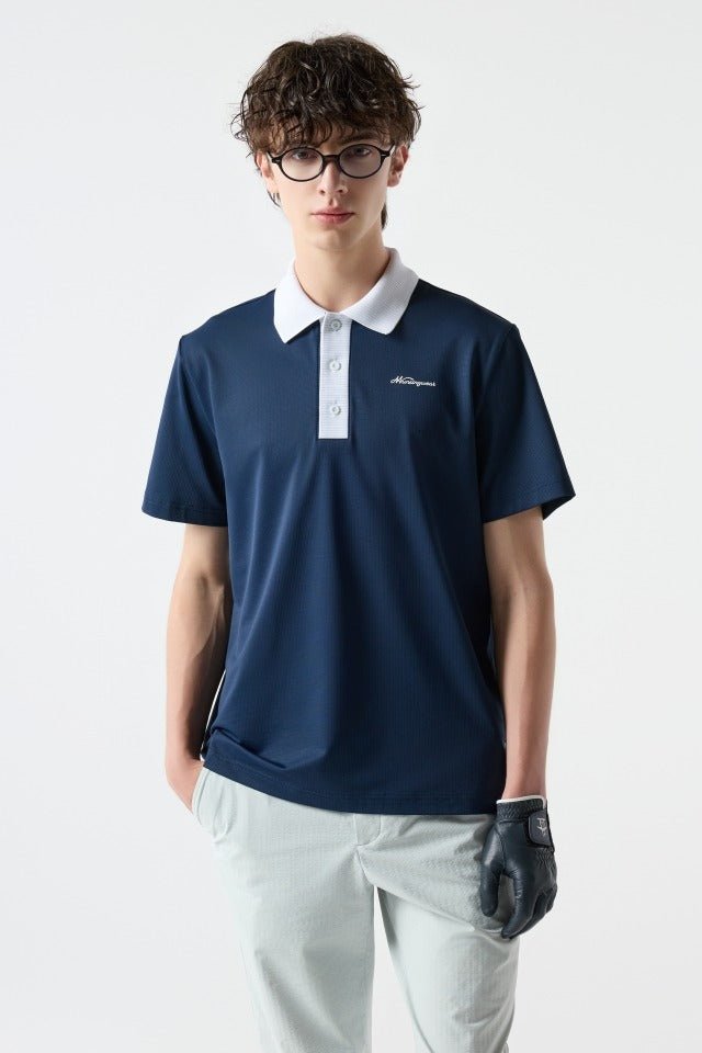 Munsingwear Men's Polo - Dark Navy - Erthe Golf