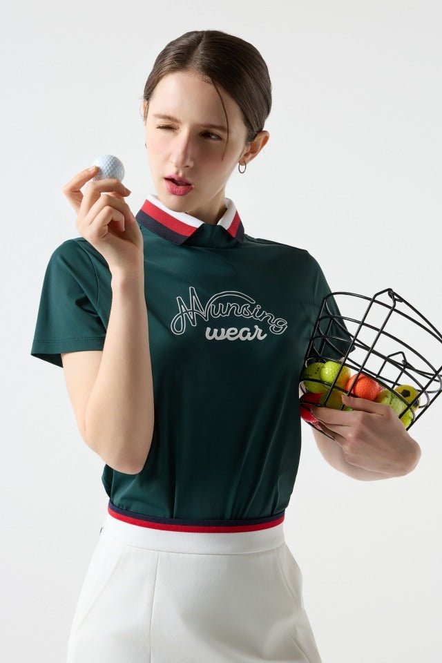 Munsingwear Women's T-Shirt - Dark Green - Erthe Golf