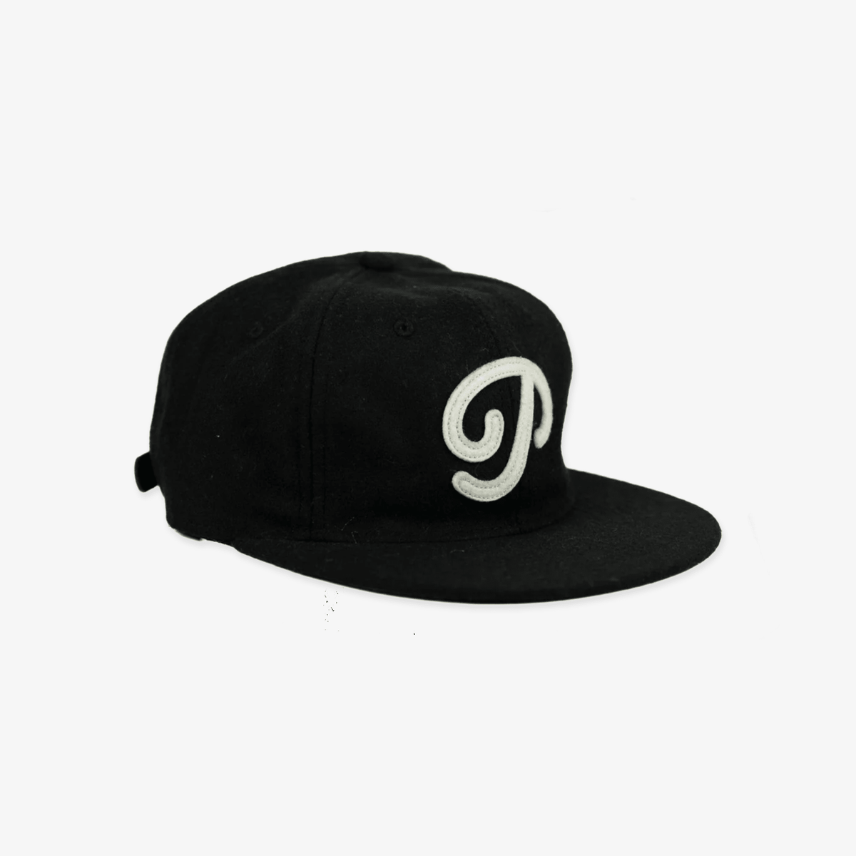 Side view of a black Public Drip Classic Baseball Cap.
