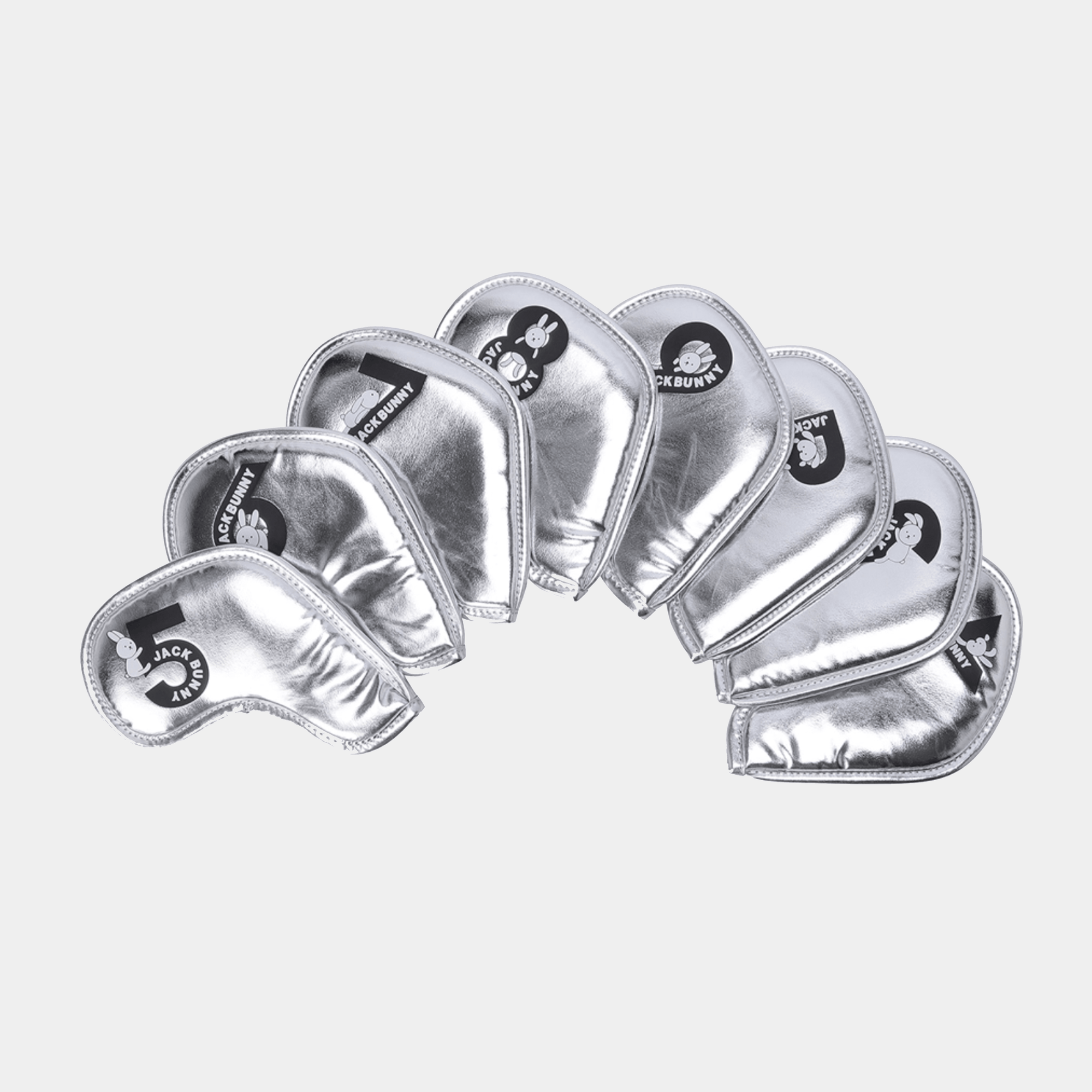Jack Bunny 8 - Piece Iron Cover Set - Silver - Erthe Golf
