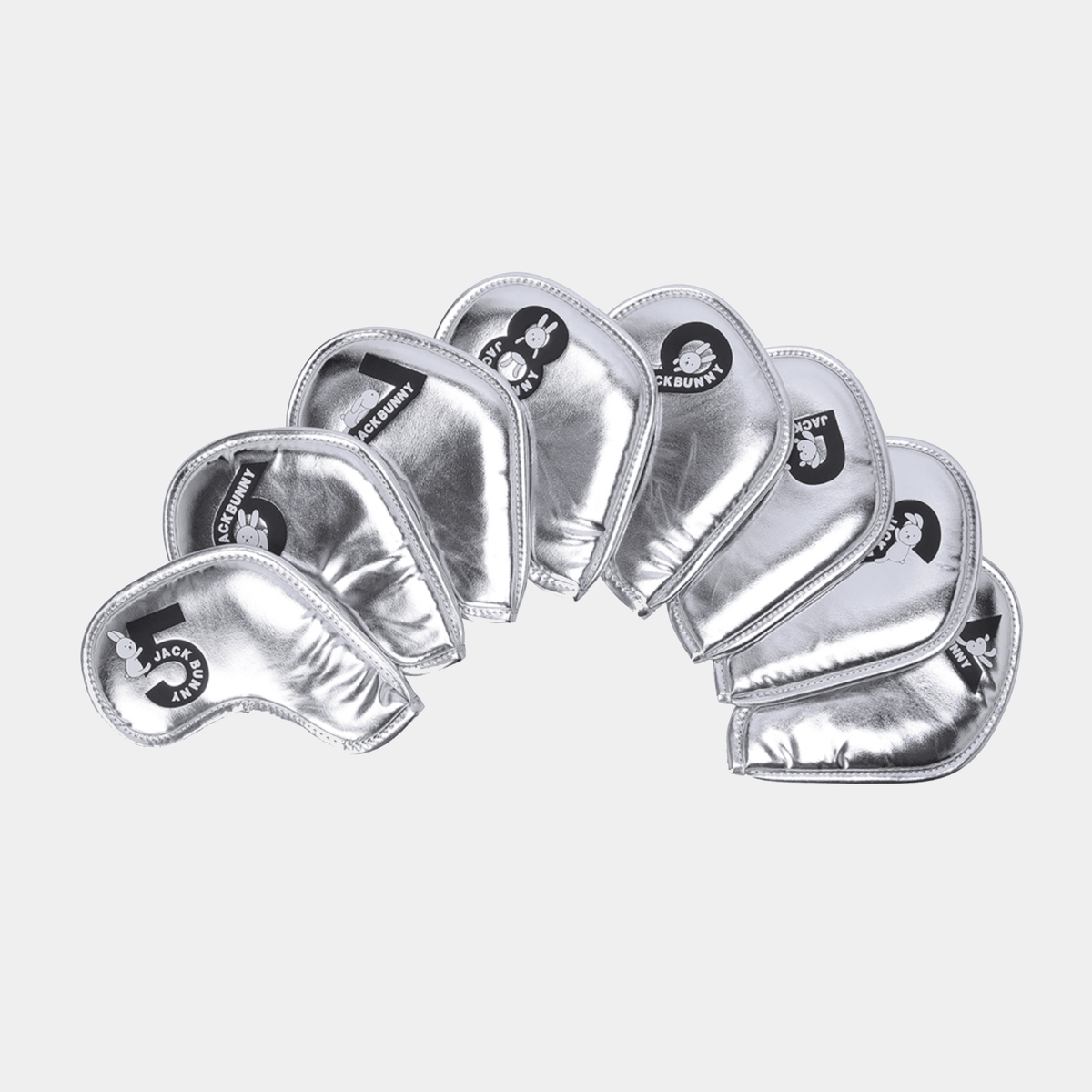 Jack Bunny 8 - Piece Iron Cover Set - Silver - Erthe Golf