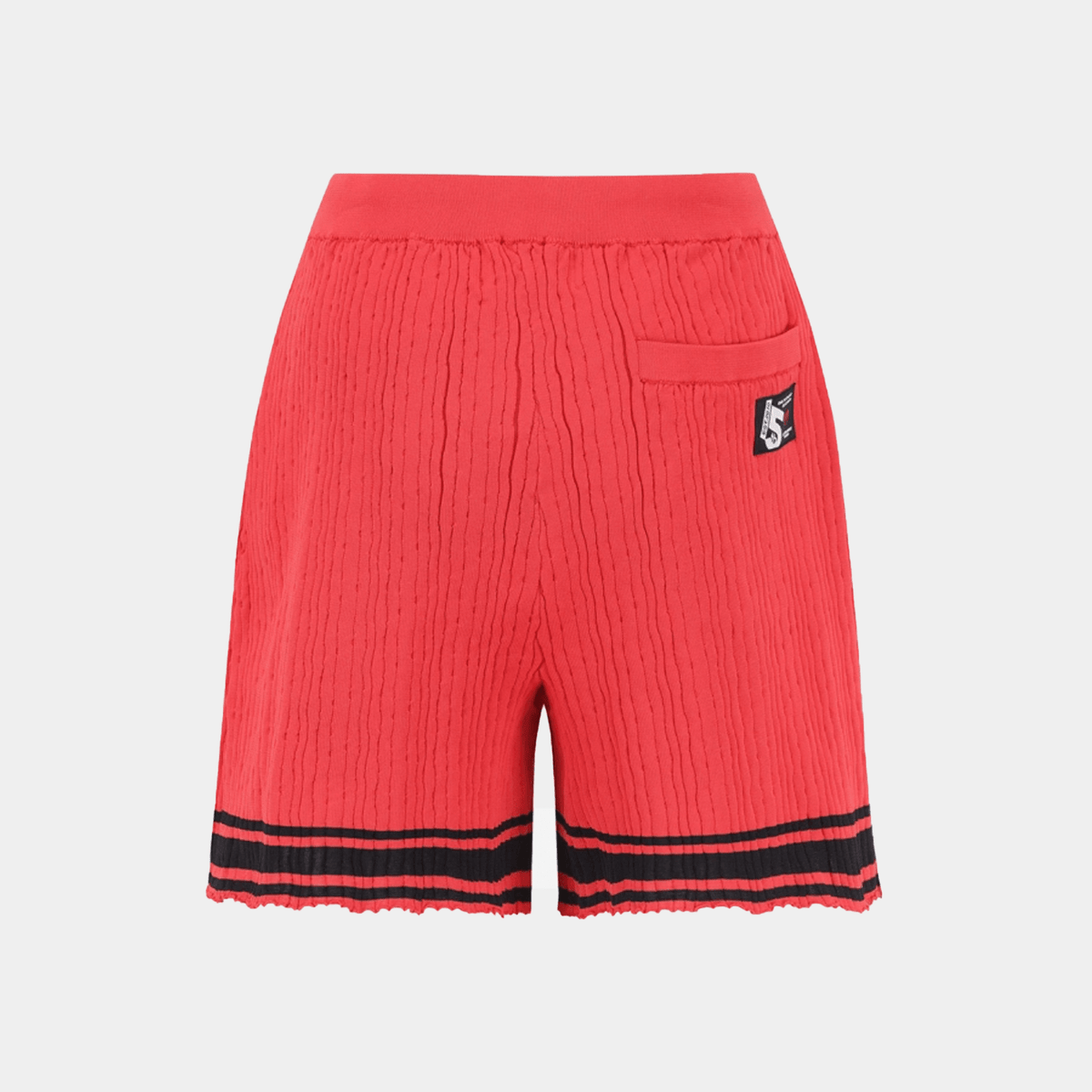 Women's Color - Block Shorts - Red - Erthe Golf