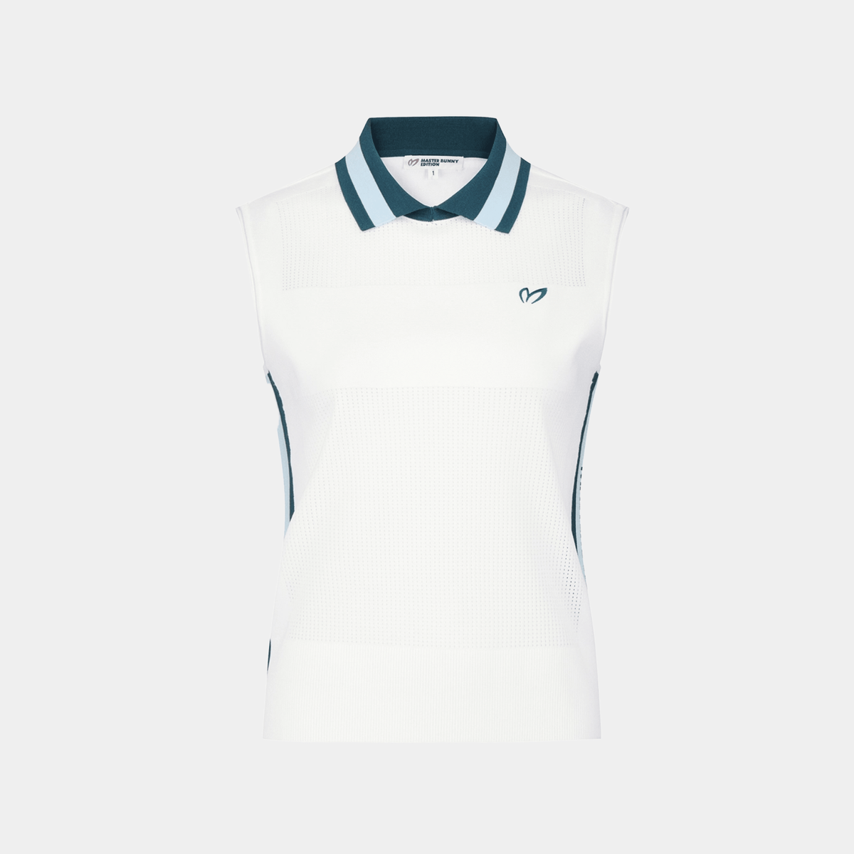 Women's Crochet Mix Vest - White - Erthe Golf