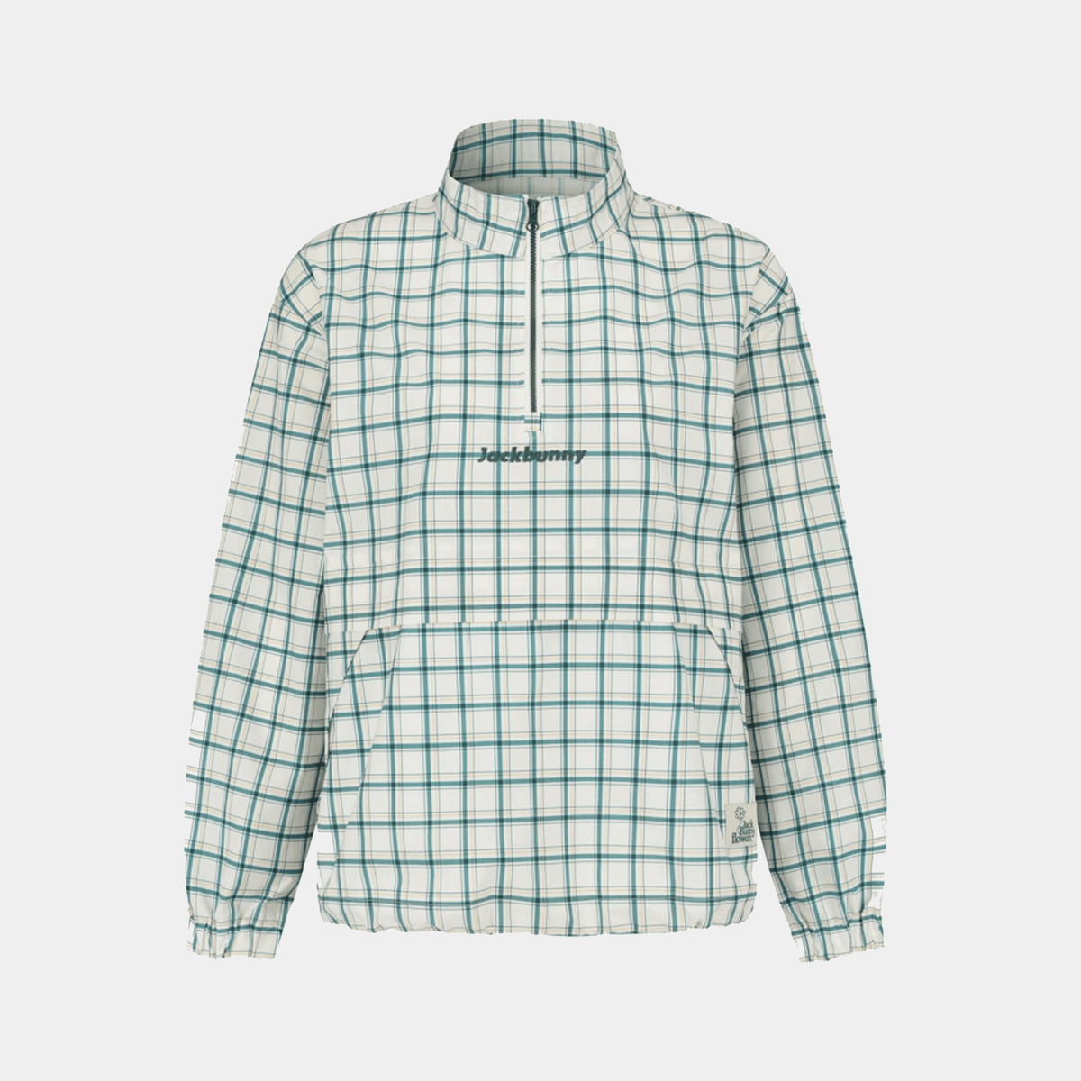 Women's Jack Bunny Check Pullover - White - Erthe Golf