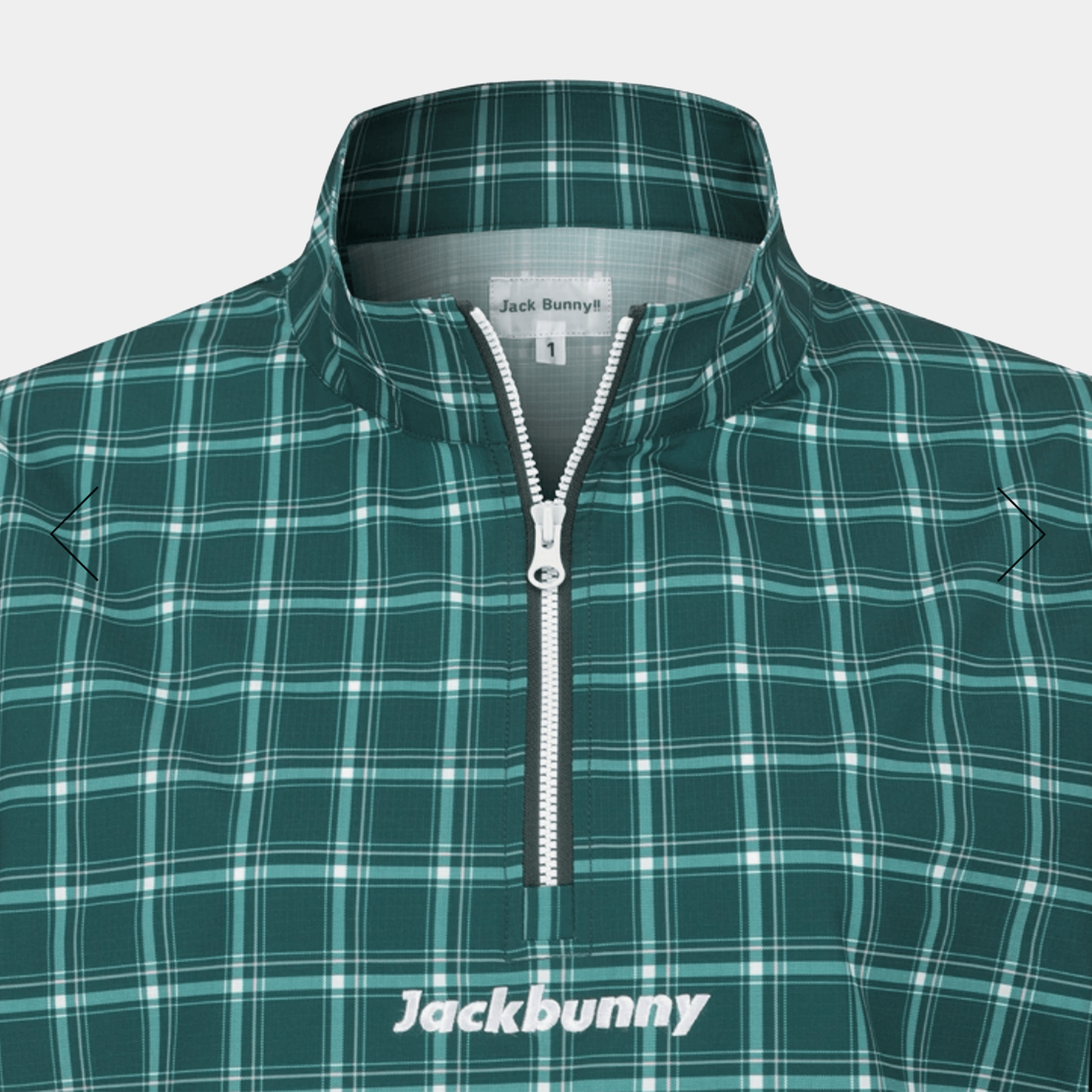 Women's Jack Bunny Check Pullover - Green - Erthe Golf