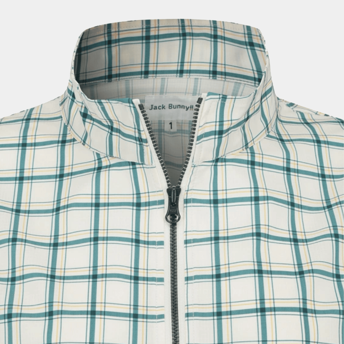 Women's Jack Bunny Check Pullover - White - Erthe Golf