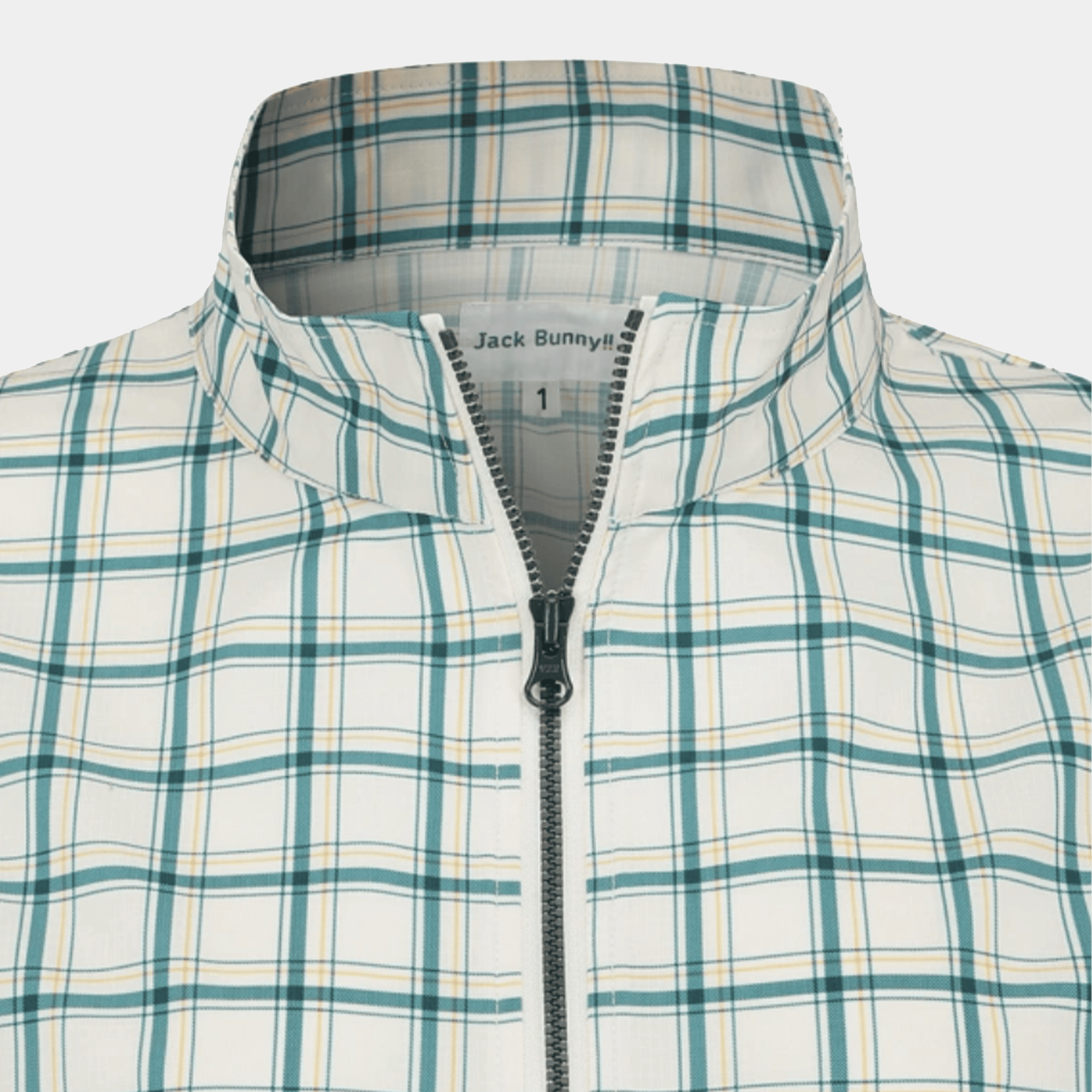 Women's Jack Bunny Check Pullover - White - Erthe Golf