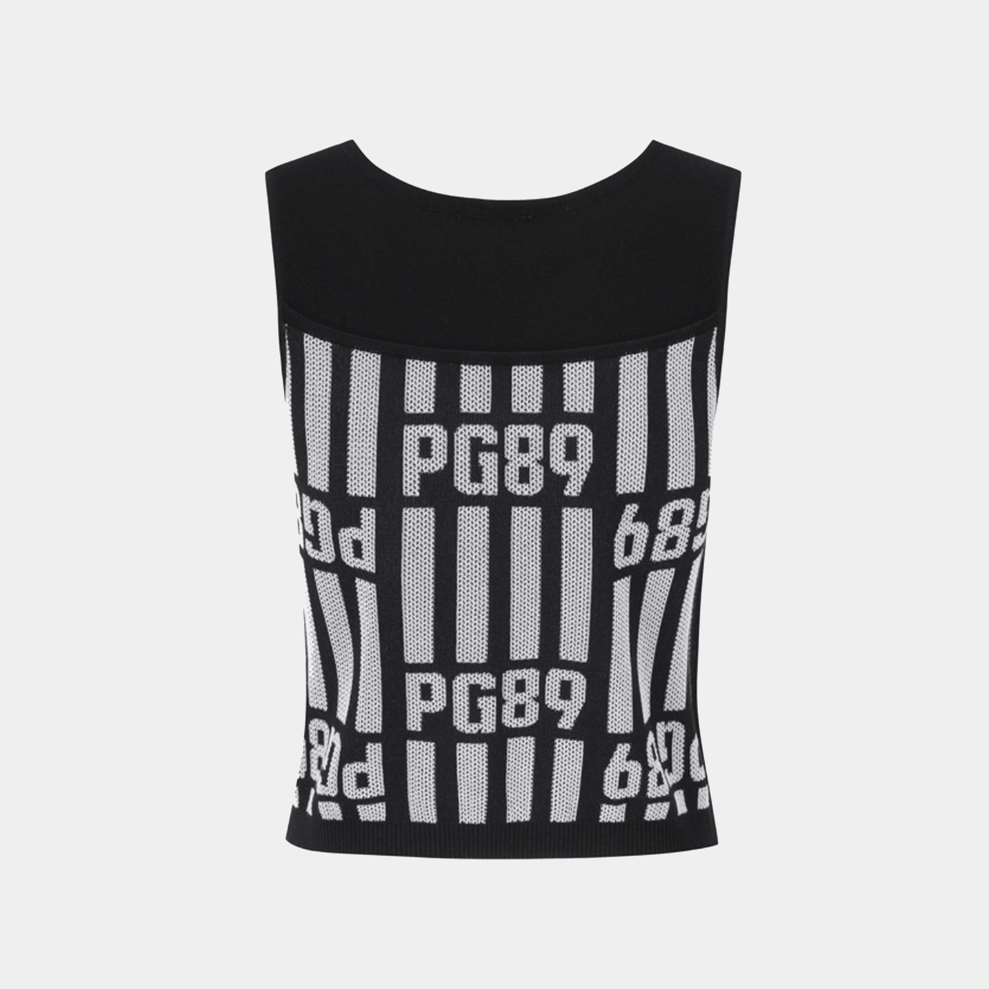 Women's Logo Two - Tone Vest - Black - Erthe Golf