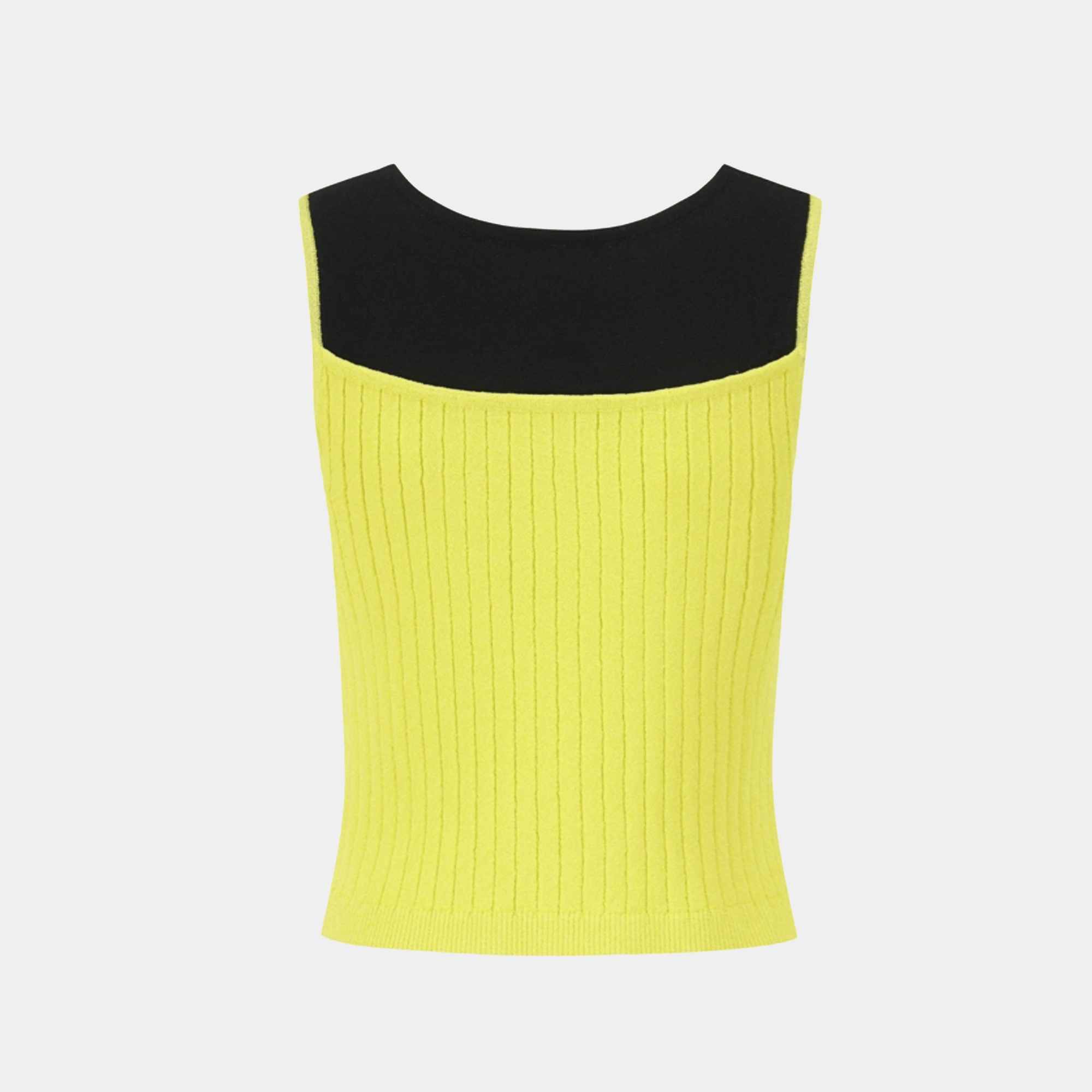 Women's Logo Two - Tone Vest - Lime - Erthe Golf