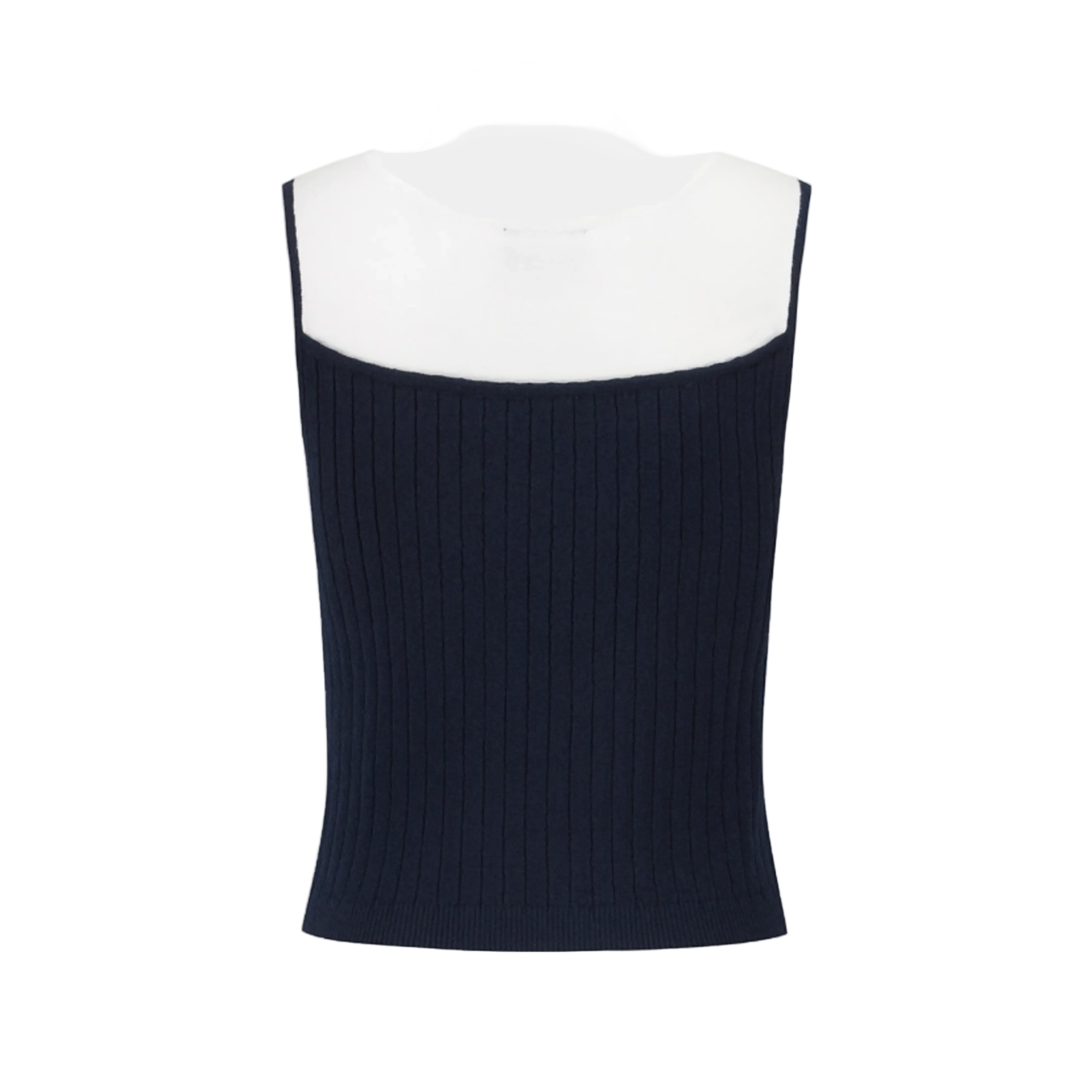 Women's Logo Two - Tone Vest - Navy - Erthe Golf
