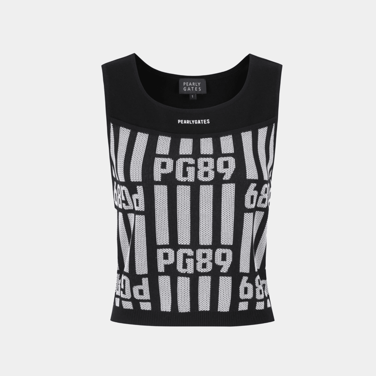Women's Logo Two - Tone Vest - Black - Erthe Golf