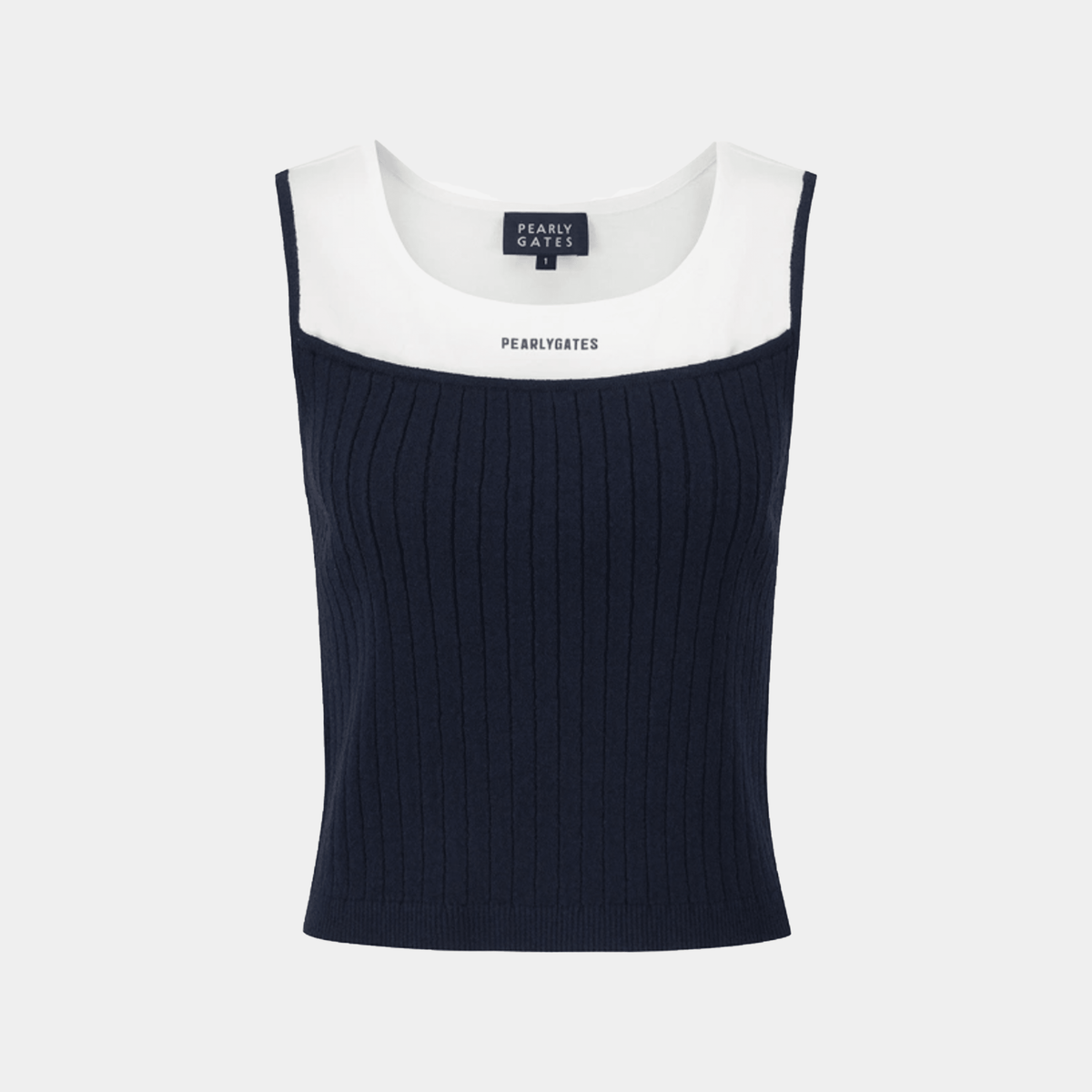 Women's Logo Two - Tone Vest - Navy - Erthe Golf