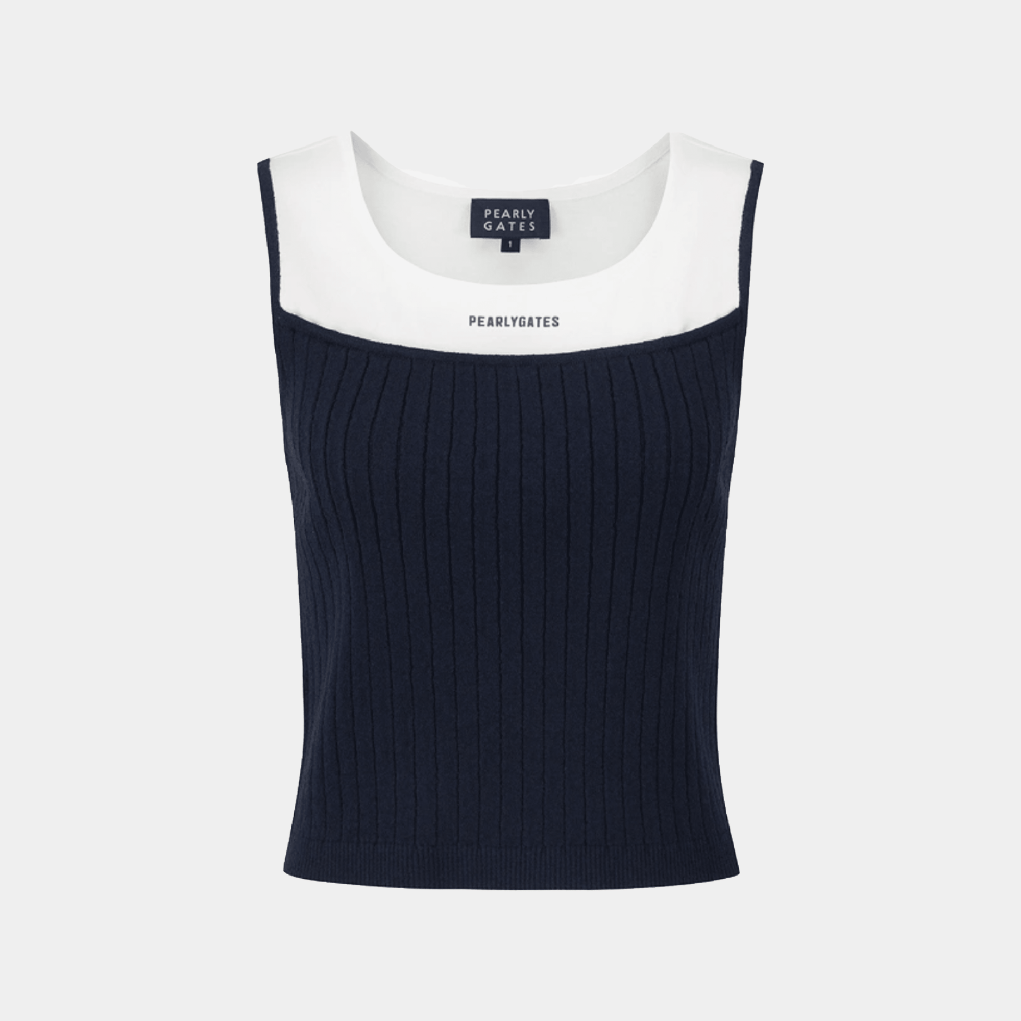 Women's Logo Two - Tone Vest - Navy - Erthe Golf