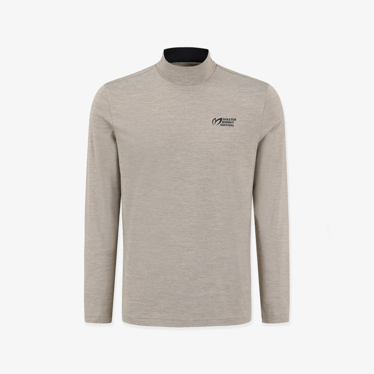 Men's Logo High - Neck Shirt - Khaki - Erthe Golf
