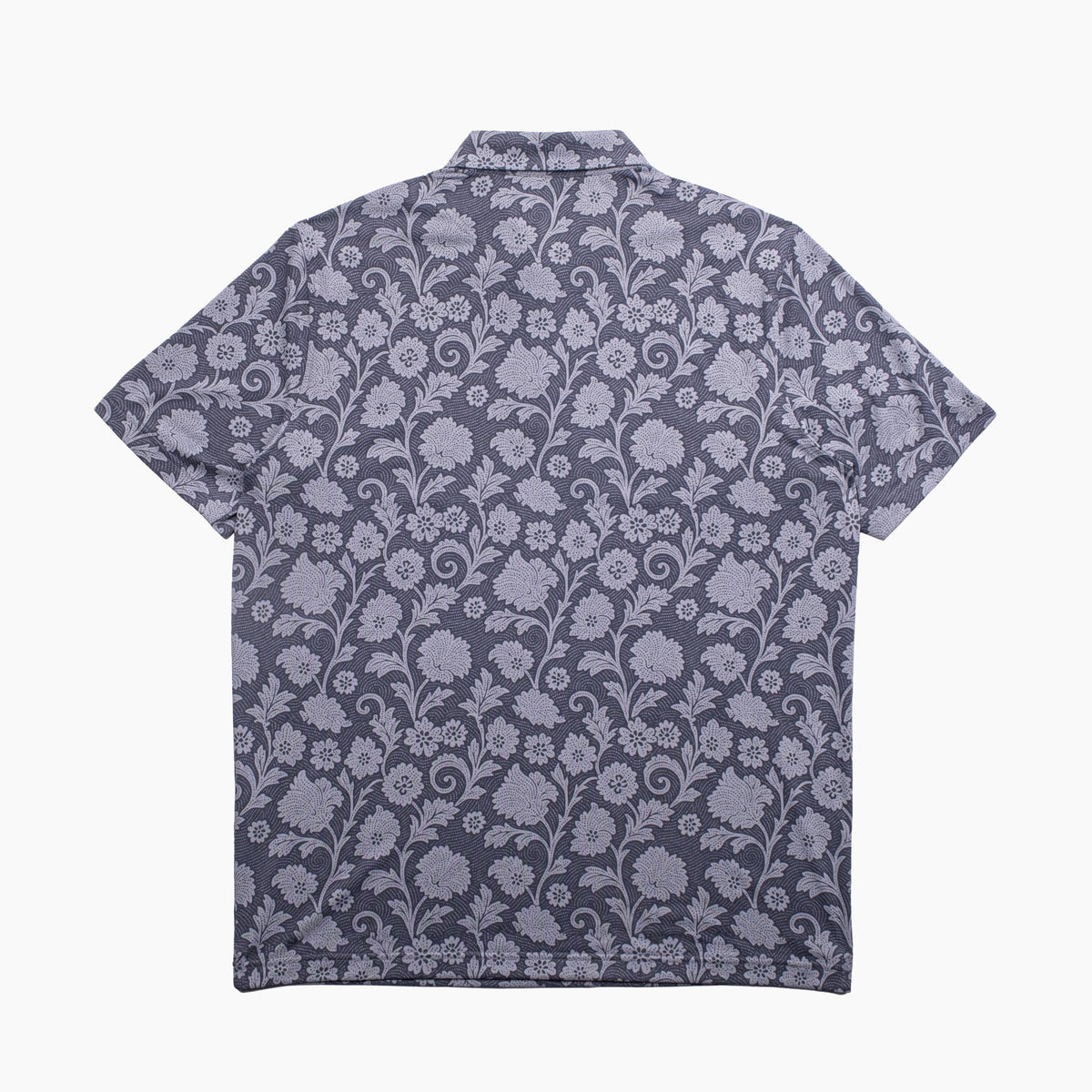 Back view of Men's Phantom Polo - Paisley Blue - Erthe Golf