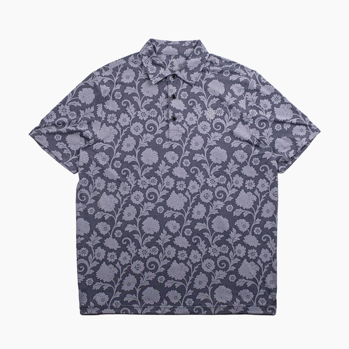 Front view of Men's Phantom Polo - Paisley Blue - Erthe Golf