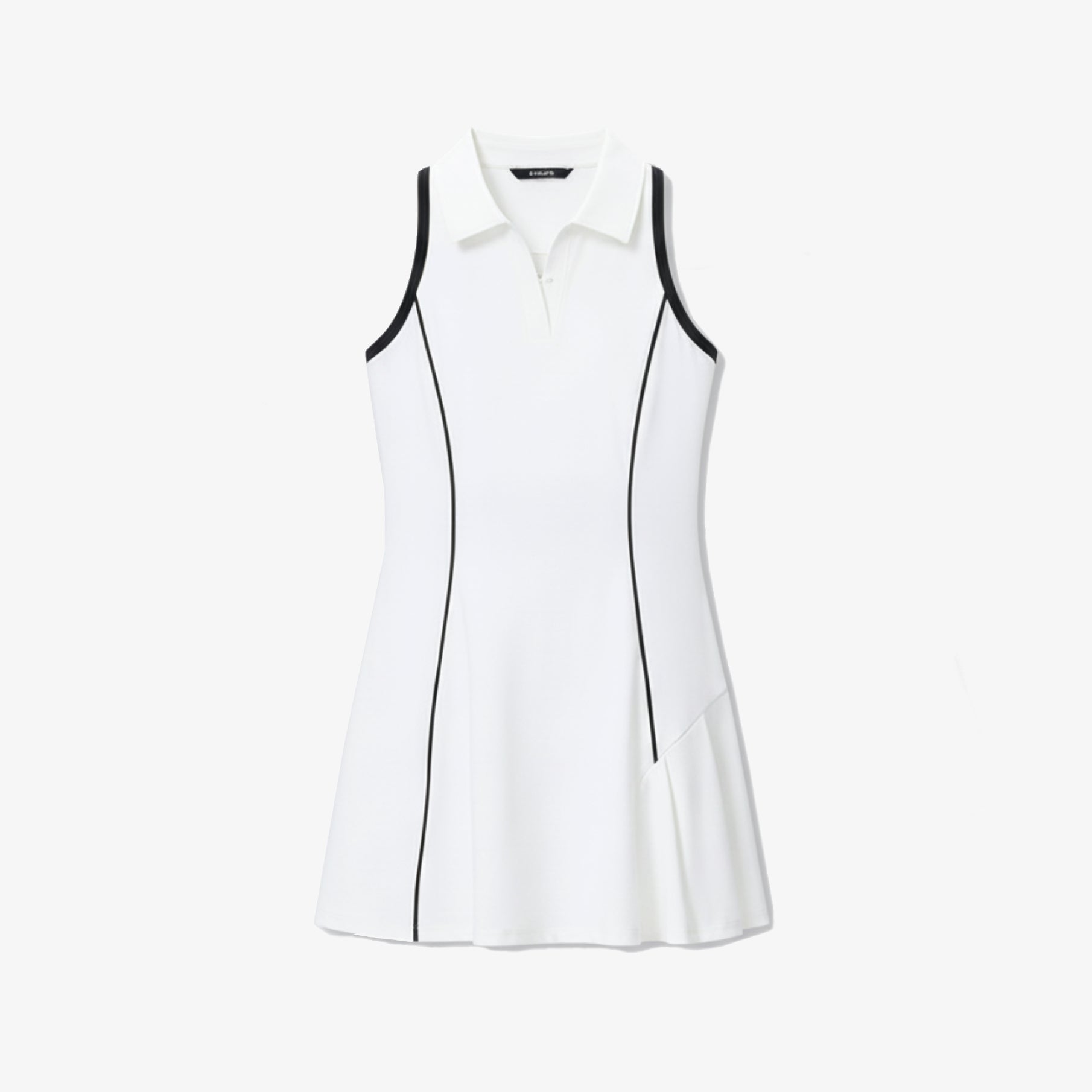 Women’s Trim Polo Dress – White - Erthe Golf