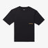 Front view of a black golf shirt.