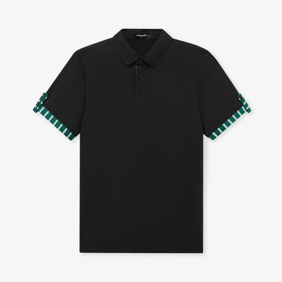 Head Golf Men's Roll Sleeve Polo - Black - Erthe Golf