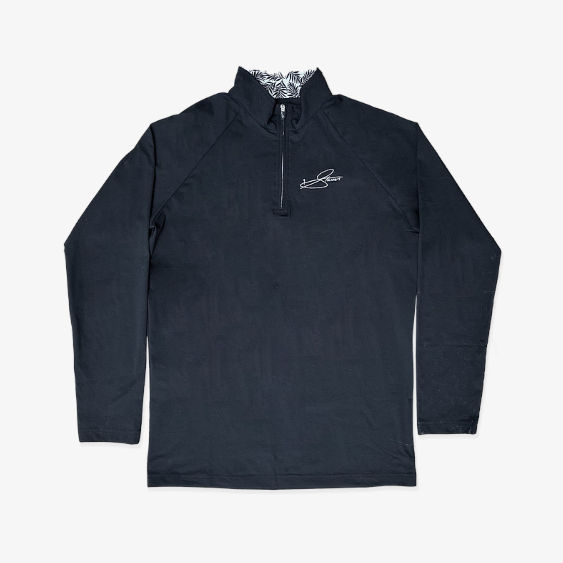 Men's Onyx Quarter Zip - Black - Erthe Golf