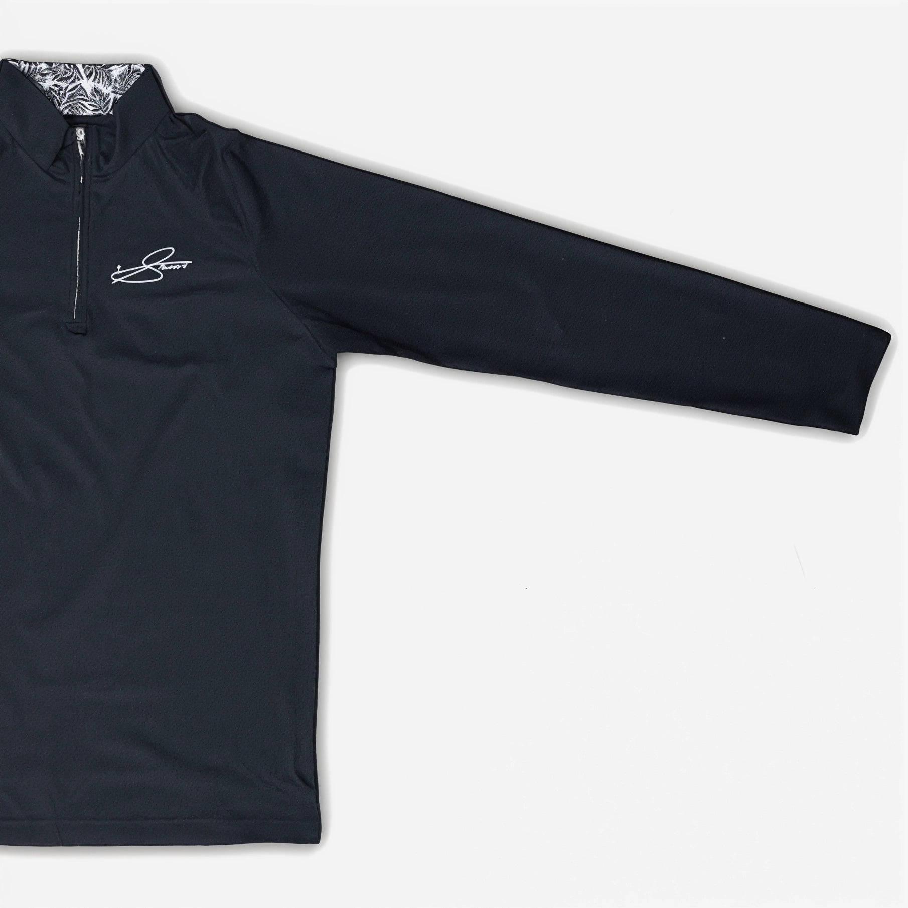Men's Onyx Quarter Zip - Black - Erthe Golf