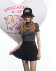Women's High - Waist Skort - Black - Erthe Golf