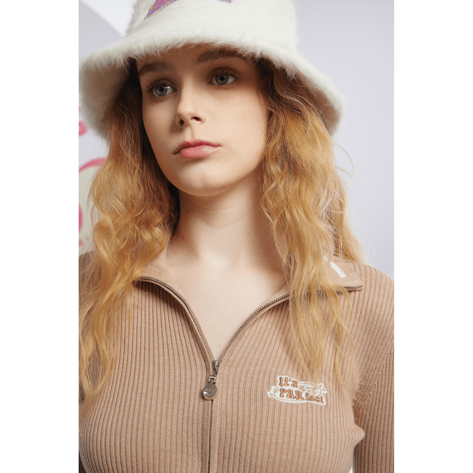 Women&#39;s Zip Knit Cardigan - Khaki - Erthe Golf