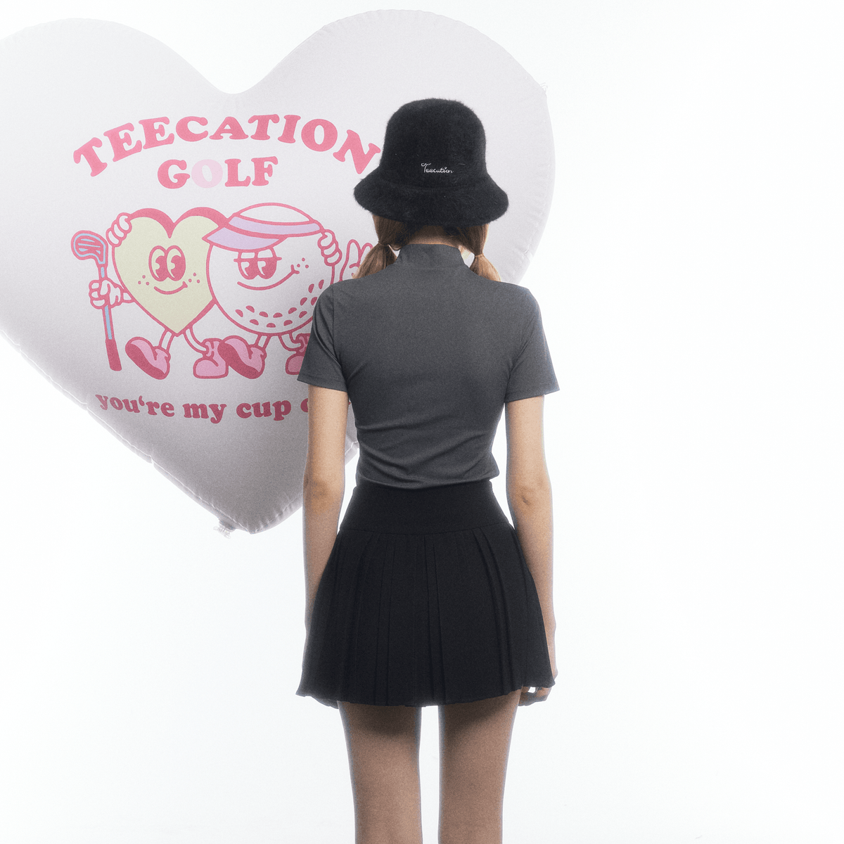 Women's High - Waist Skort - Black - Erthe Golf