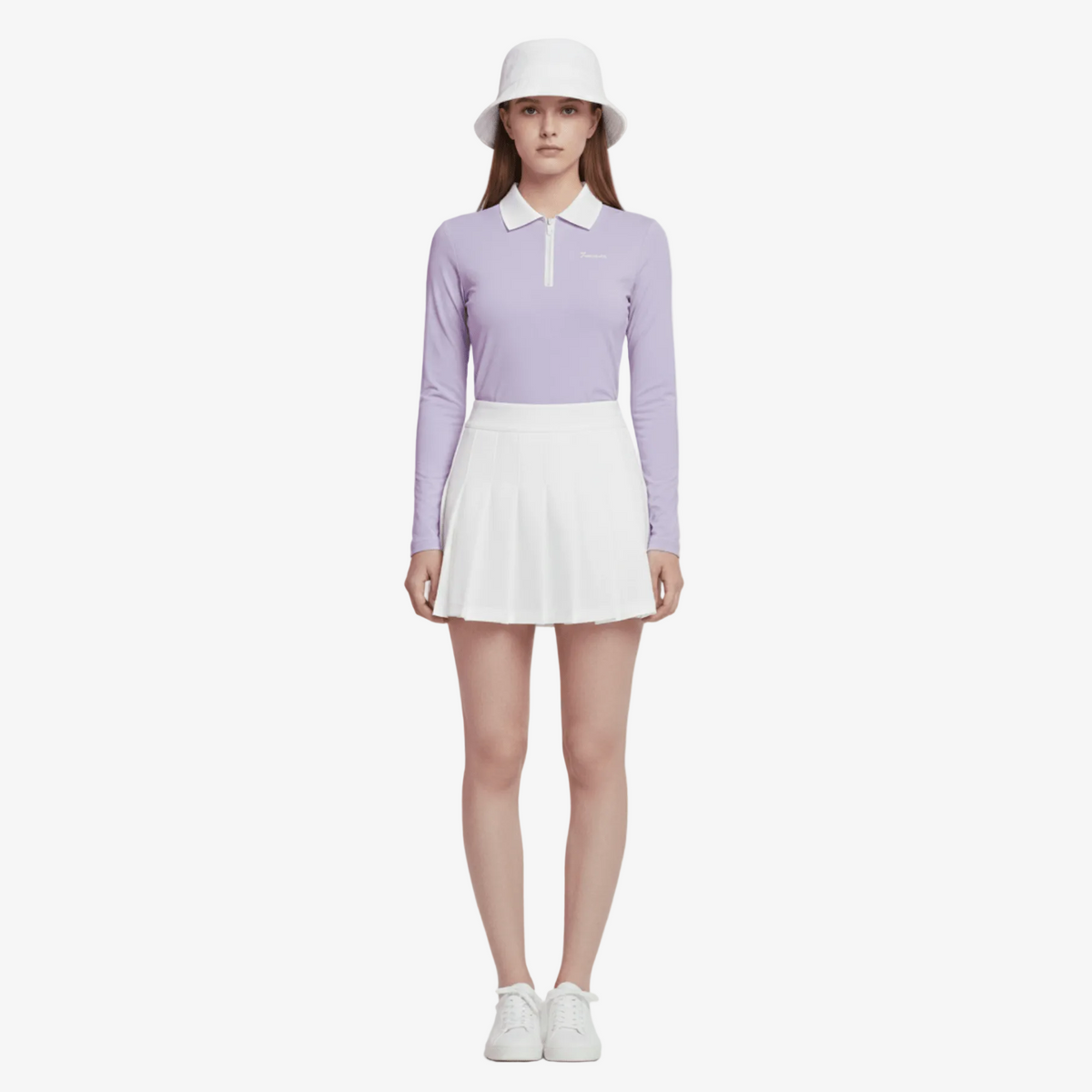 Women's Polo Long Sleeve - Purple - Erthe Golf